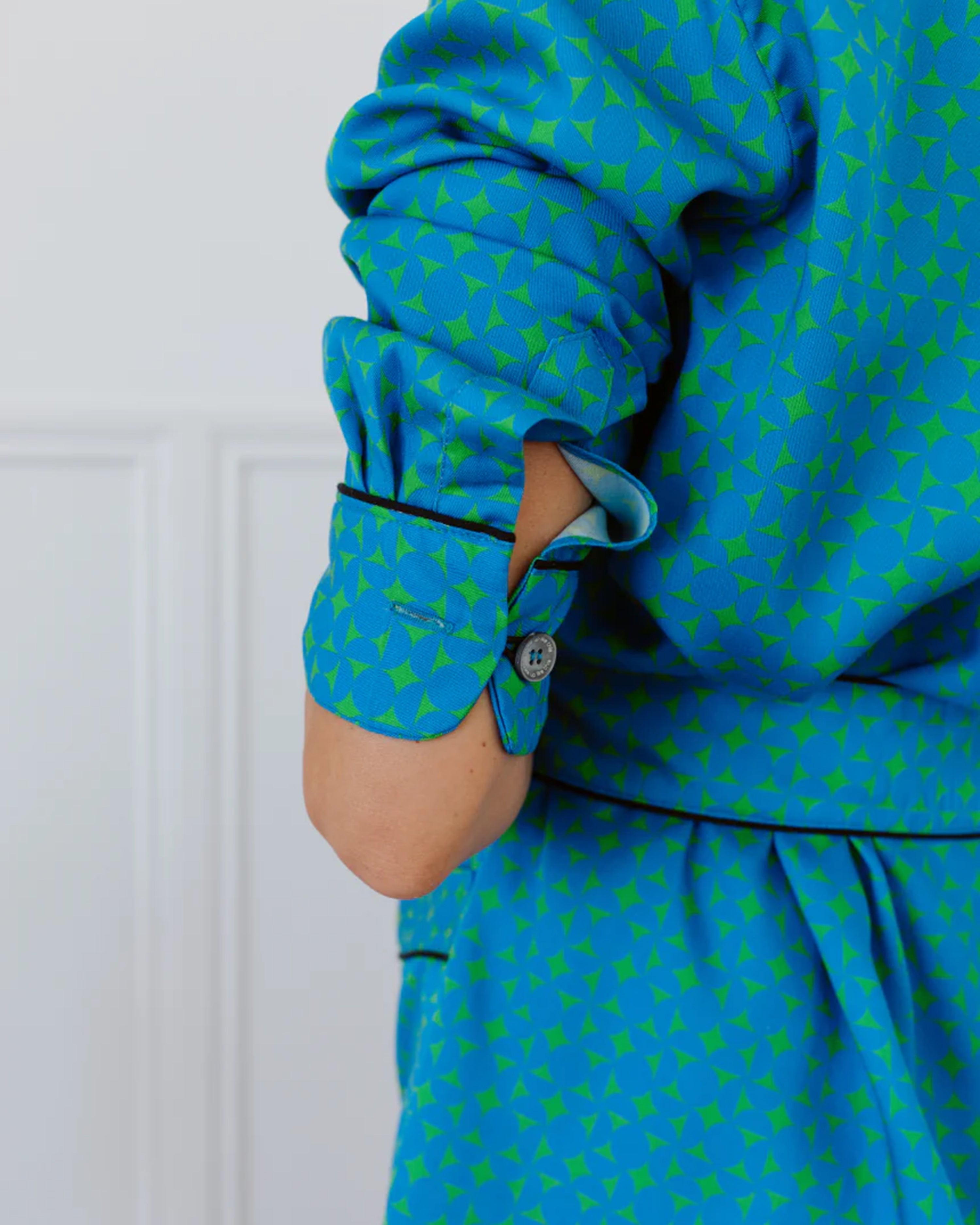 Blue-Green Pyjamas Set S