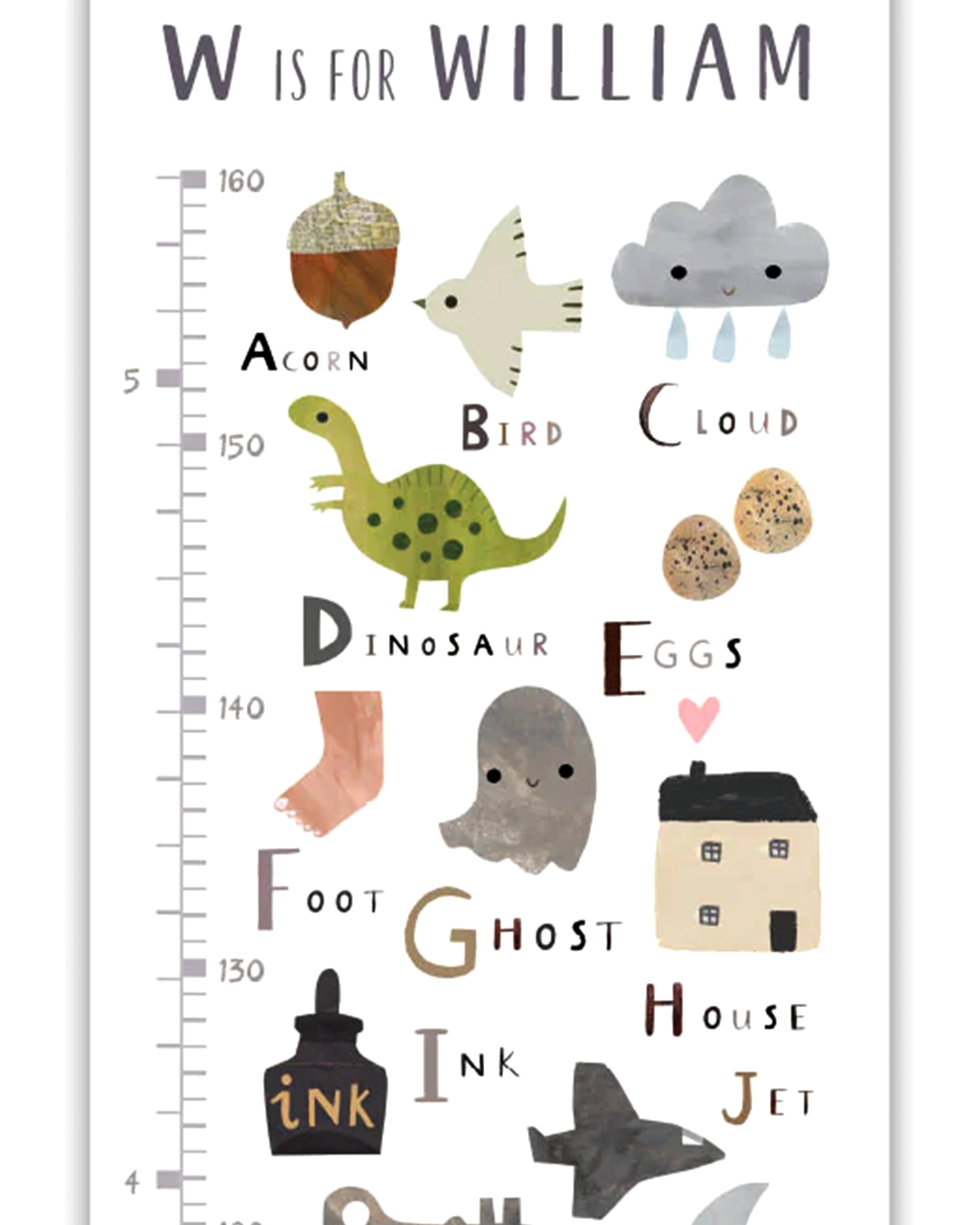 Alphabet Canvas and Wood Height Chart