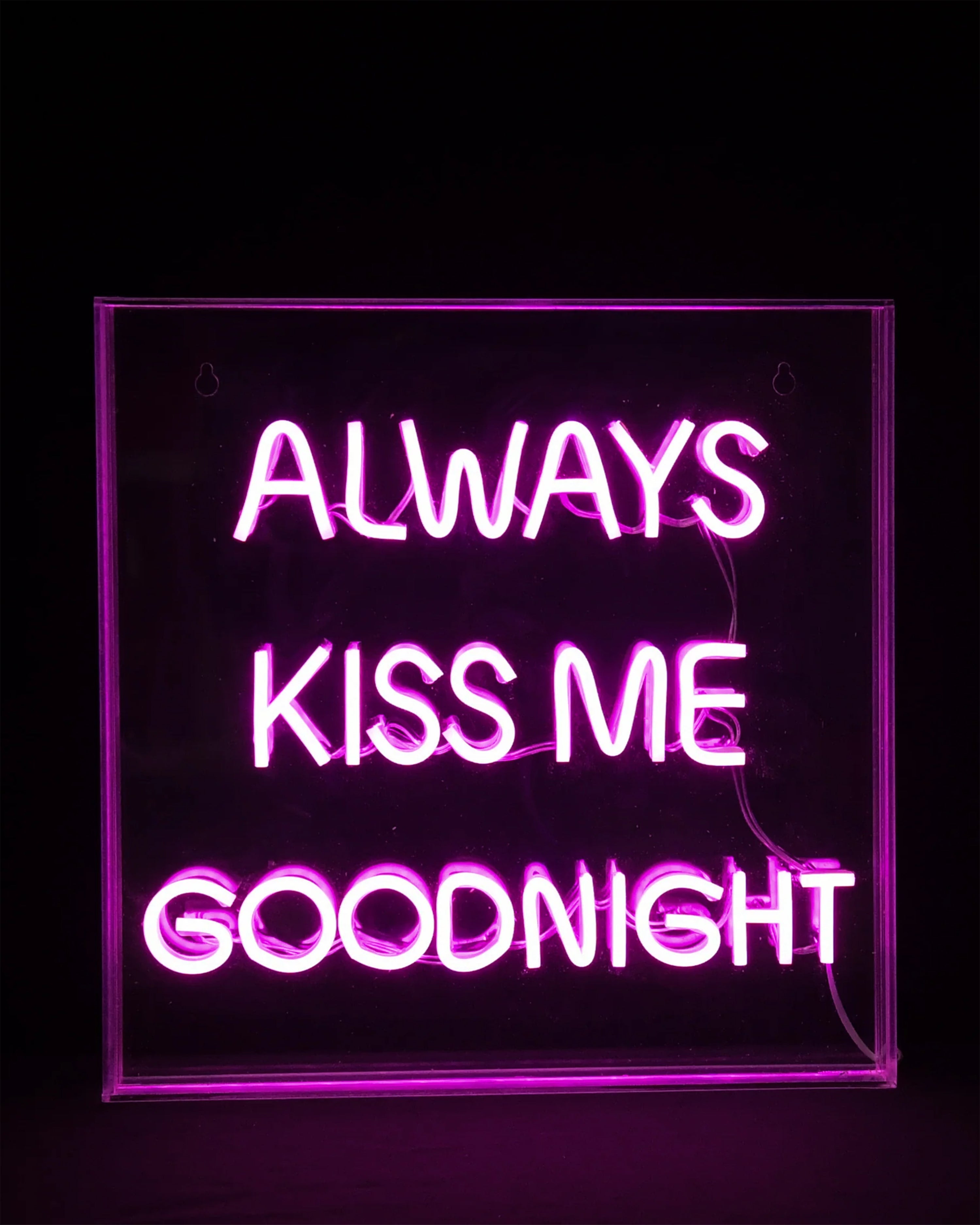 Always Kiss Me Goodnight Neon Lightbox