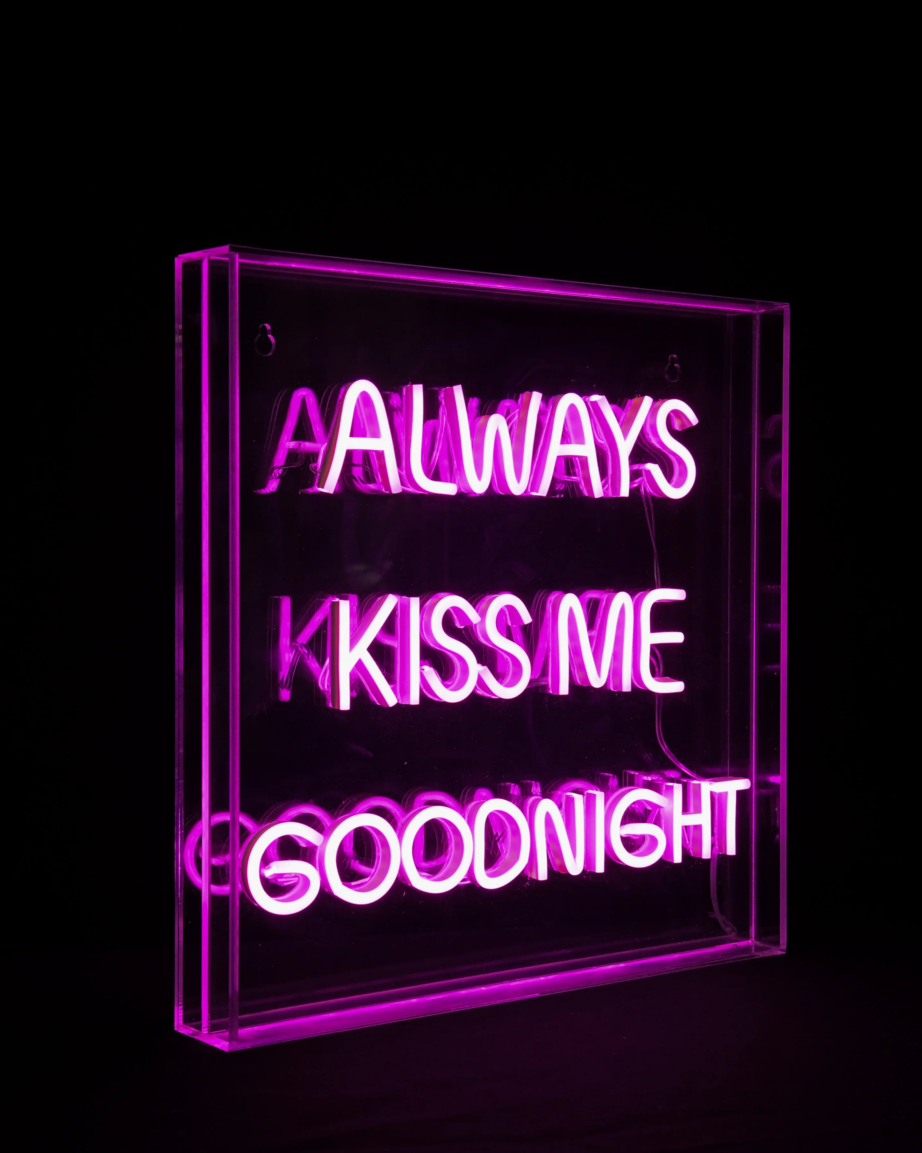 Always Kiss Me Goodnight Neon Lightbox