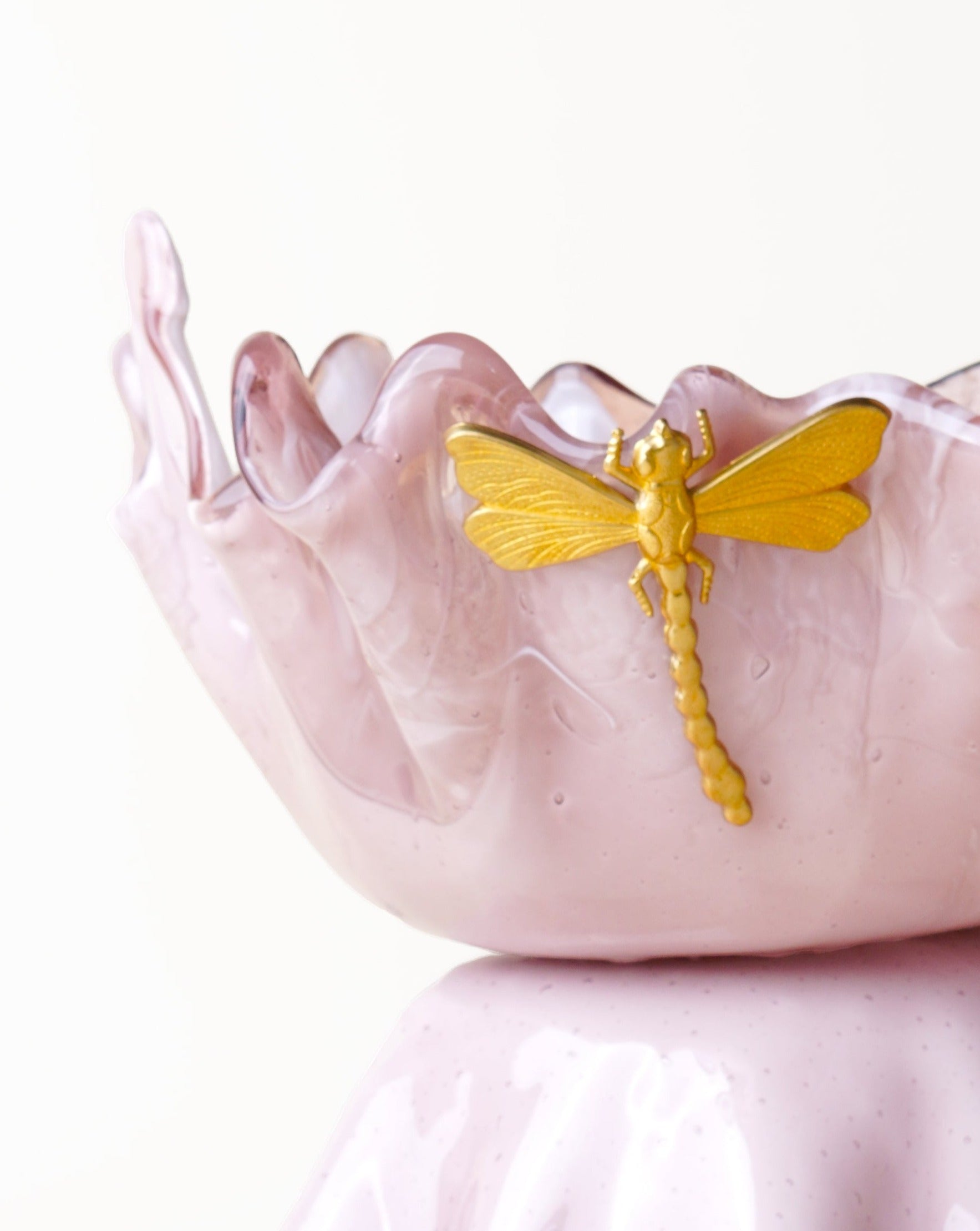 Alzata Bowl Pink/Dragonfly D27cm