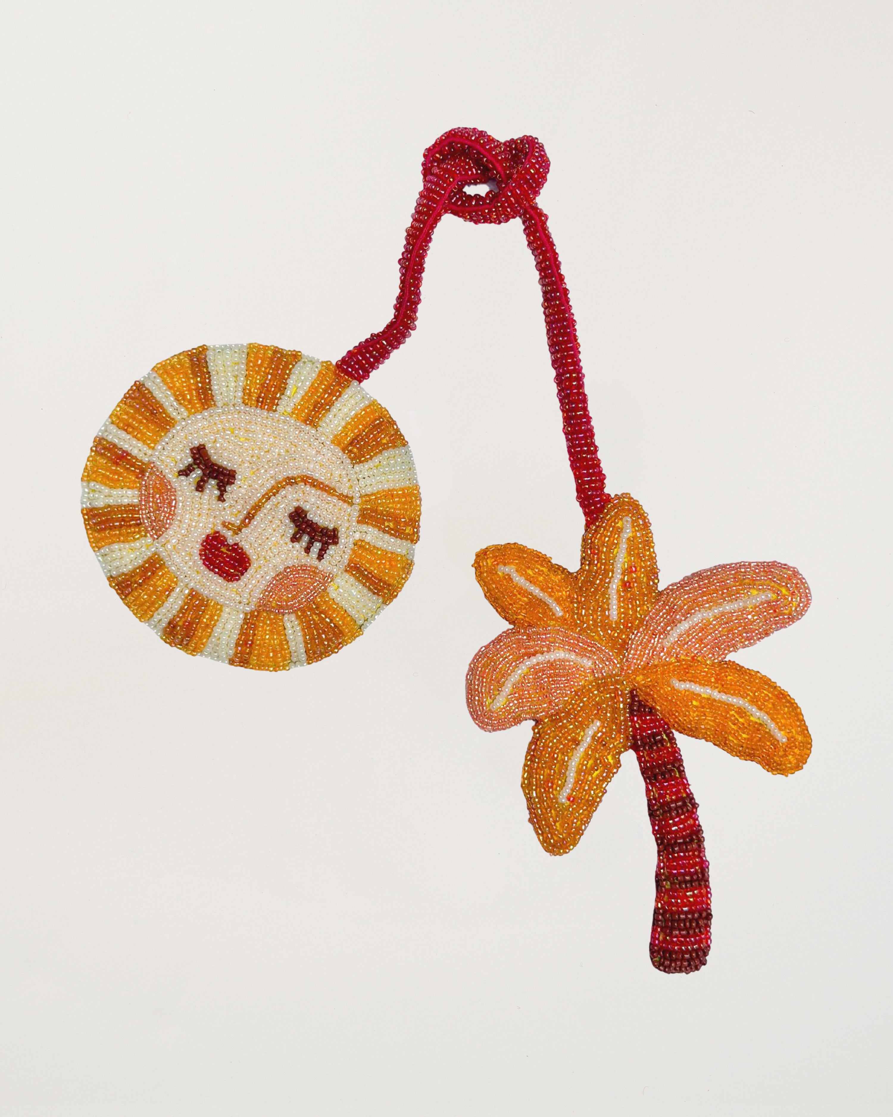 Bag Charm Palm Tree & Sun