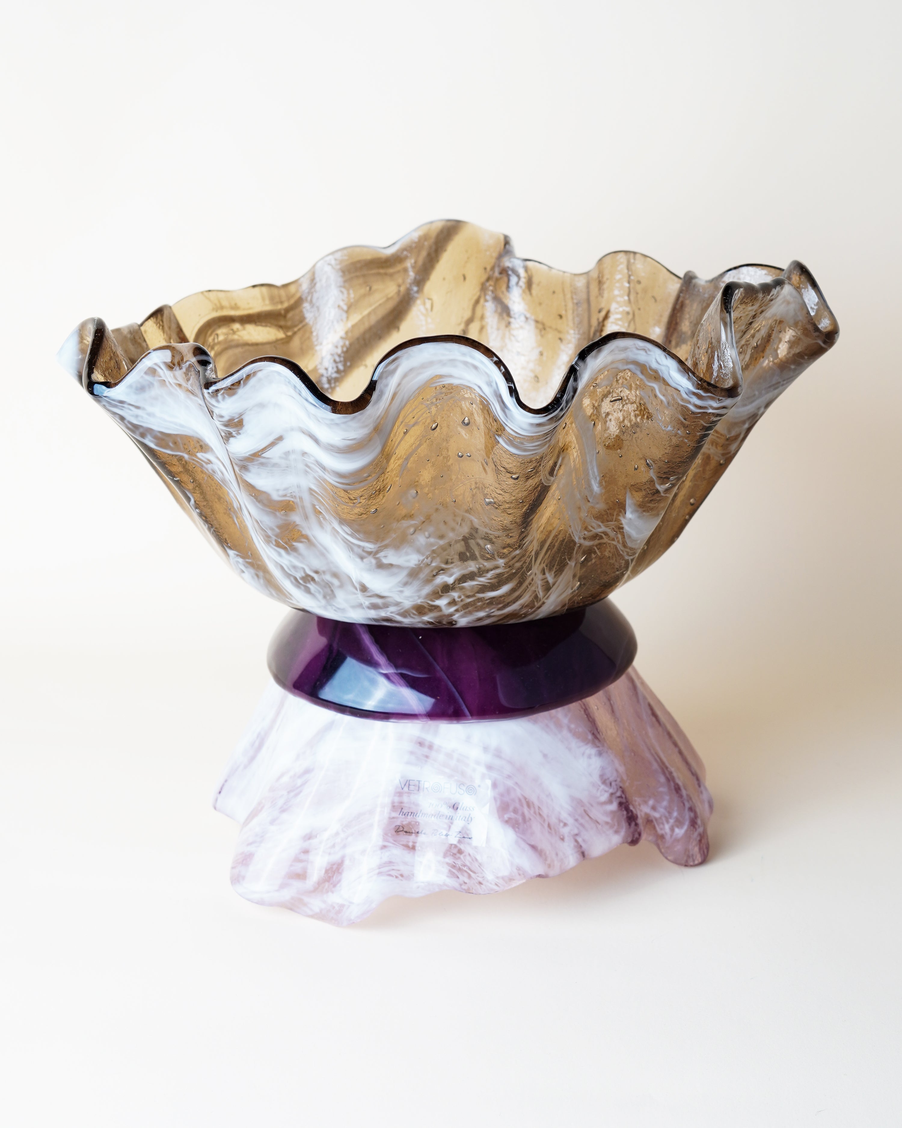 Ballarina Bowl Marble Bronze, Marble Plum & Marble Pink D27cm