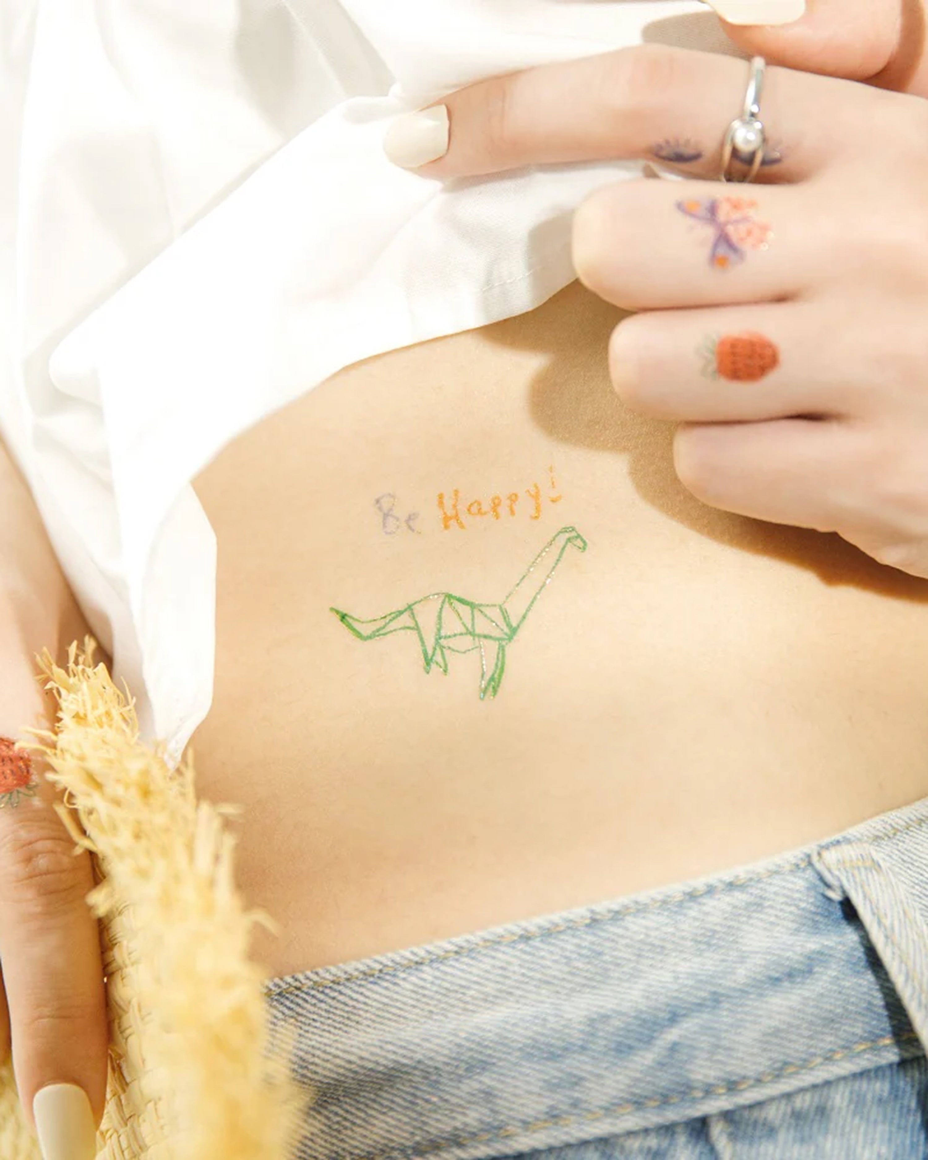 Be Happy Temporary Tattoos