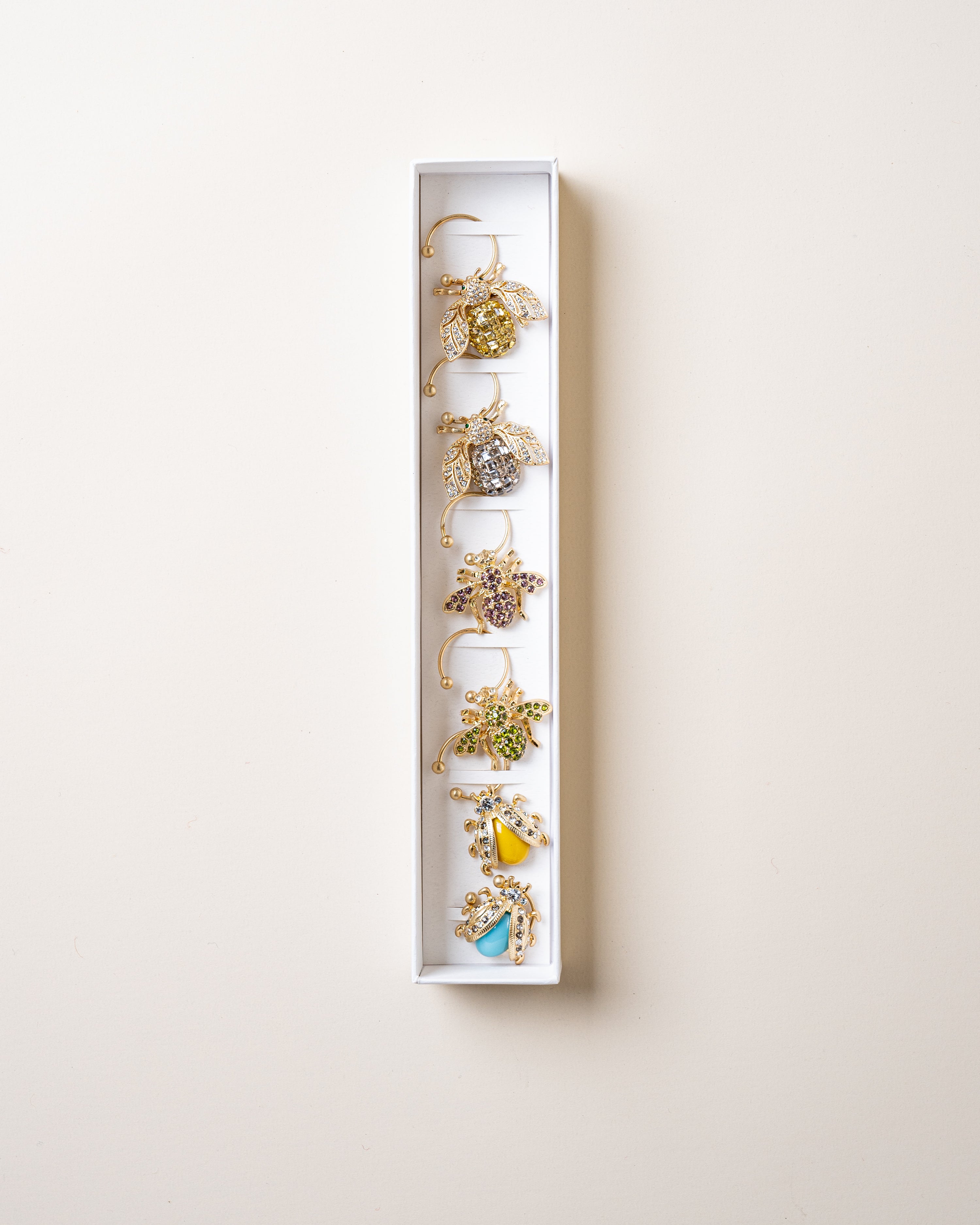 Bedazzled Bee Wine Charms