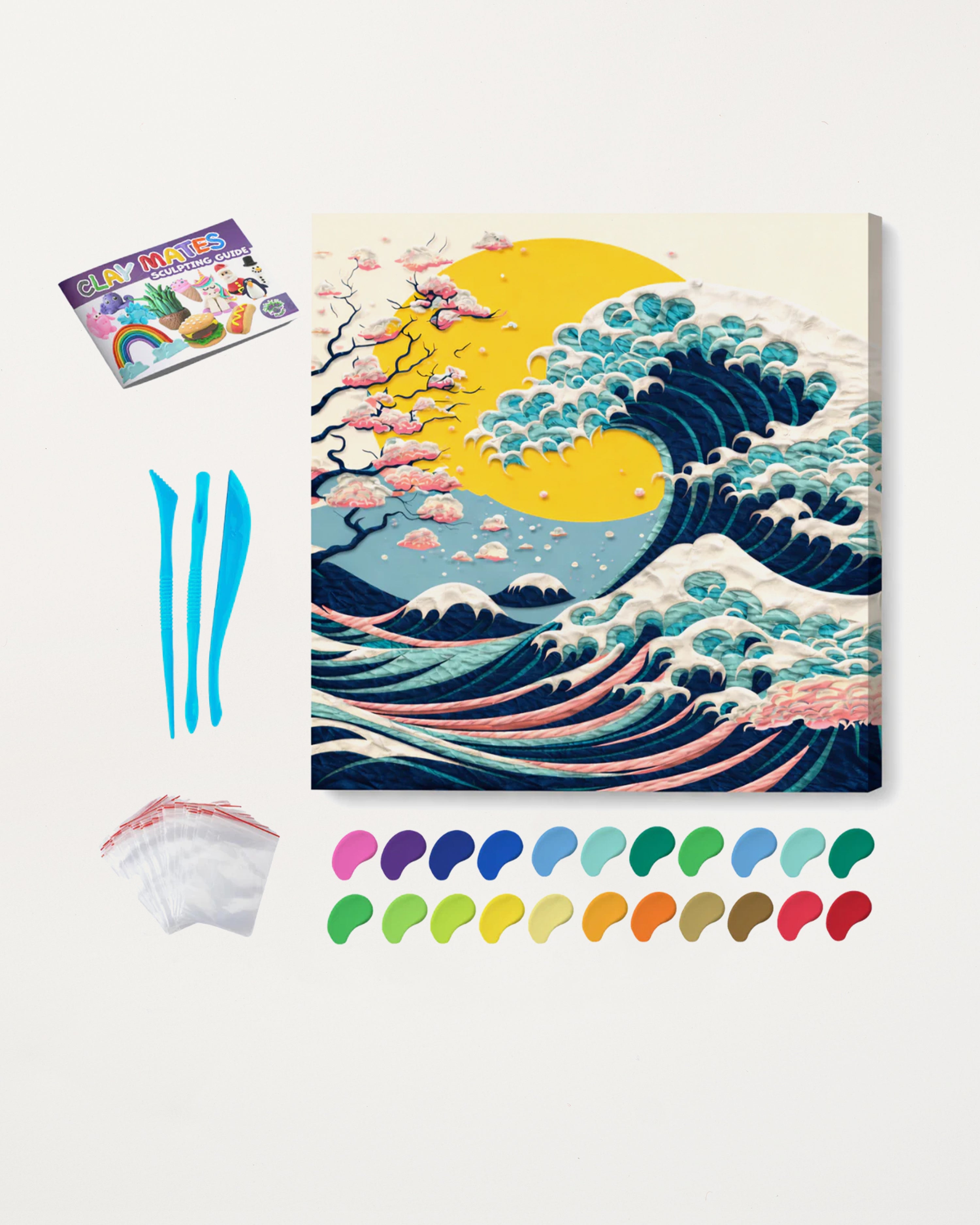 Big Wave Clay Painting