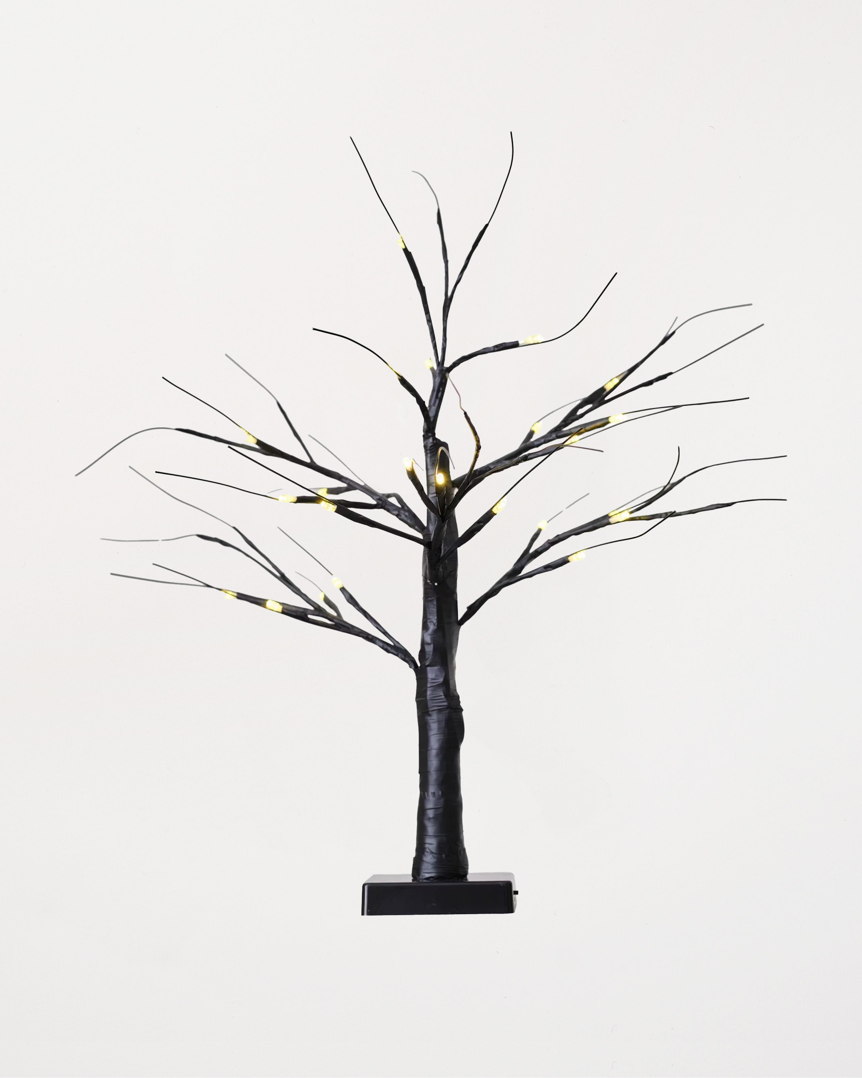 Black Light Up Halloween Tree Decoration