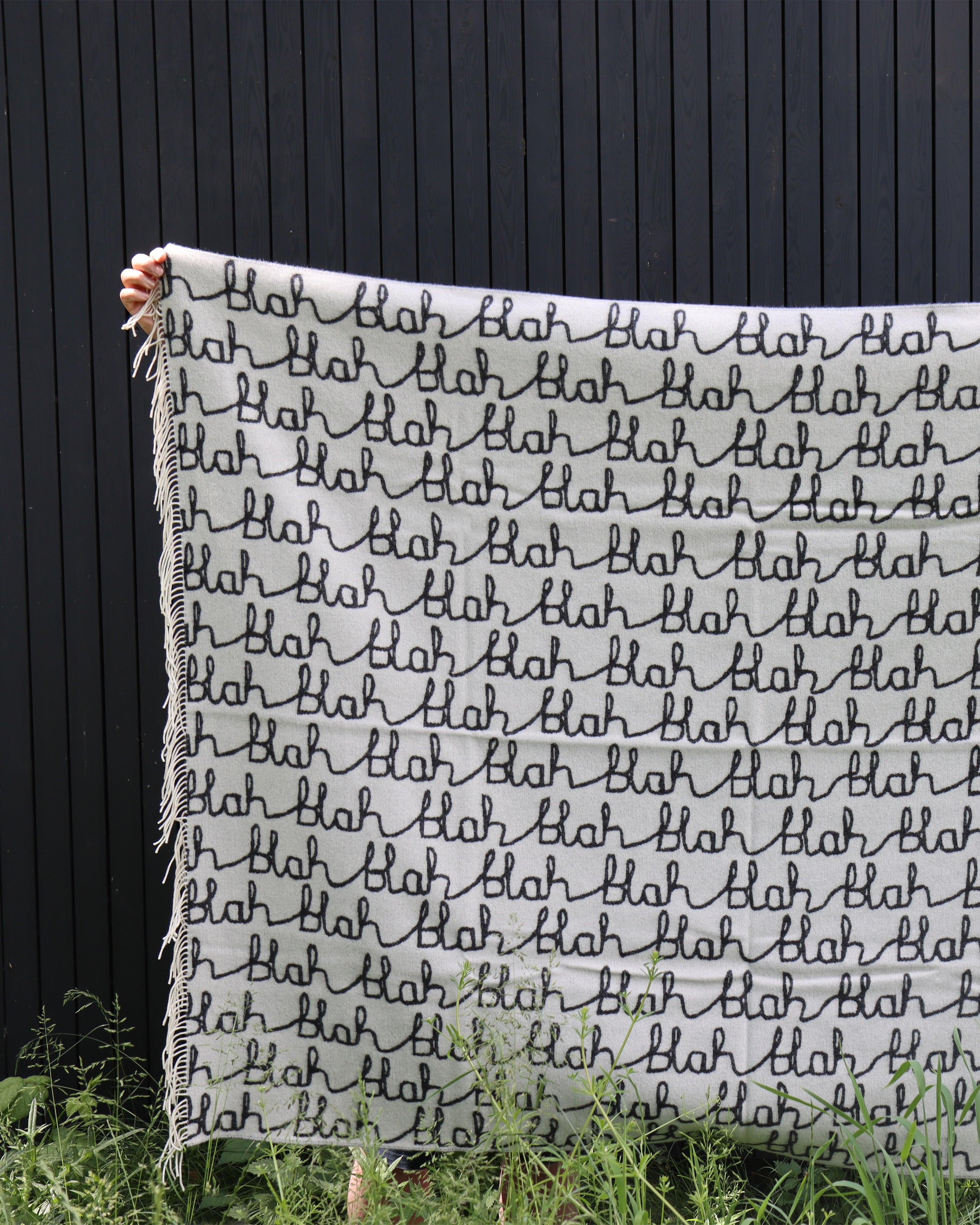 Blah Blah Lambswool Throw