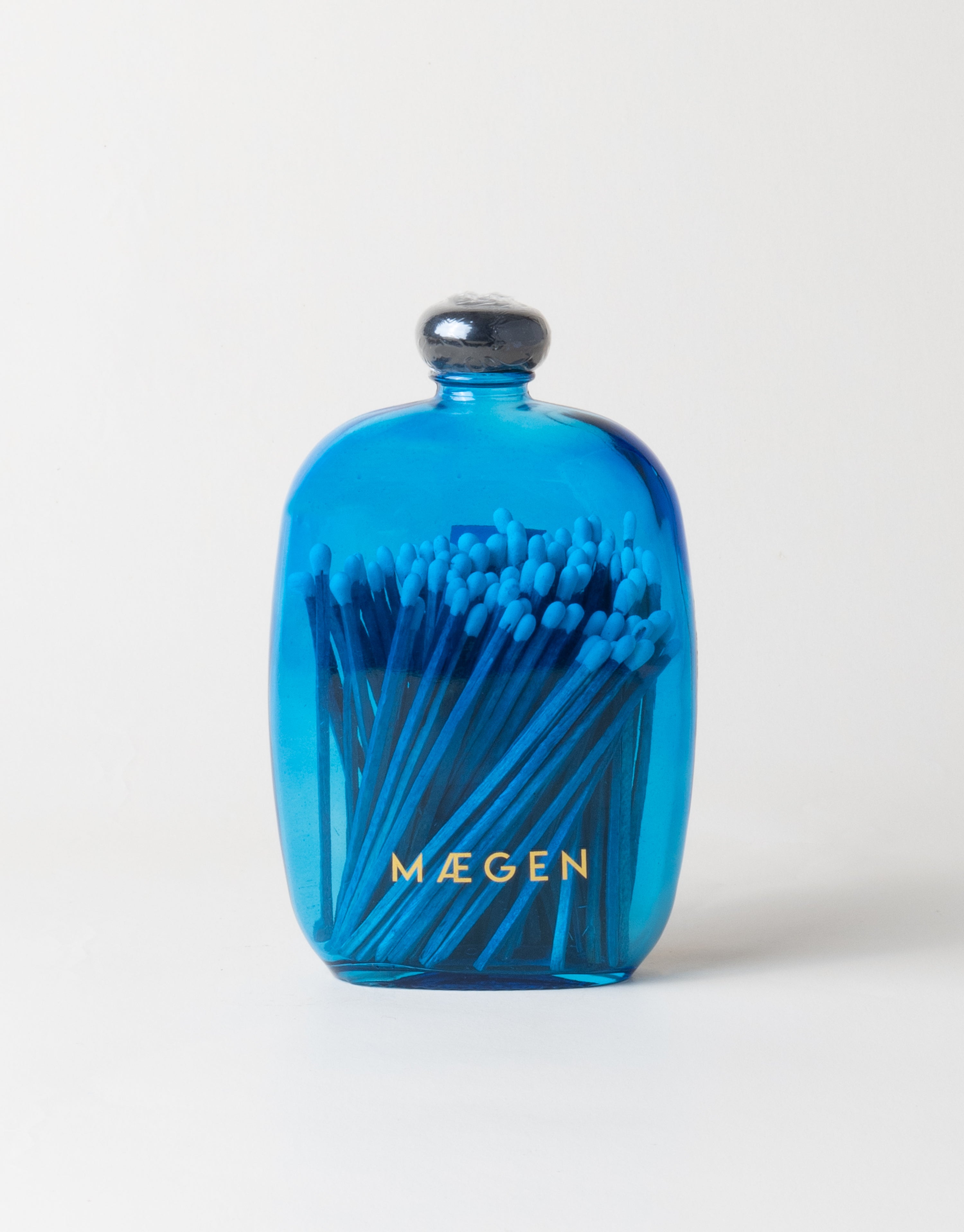 Blue Bubble Match Jar