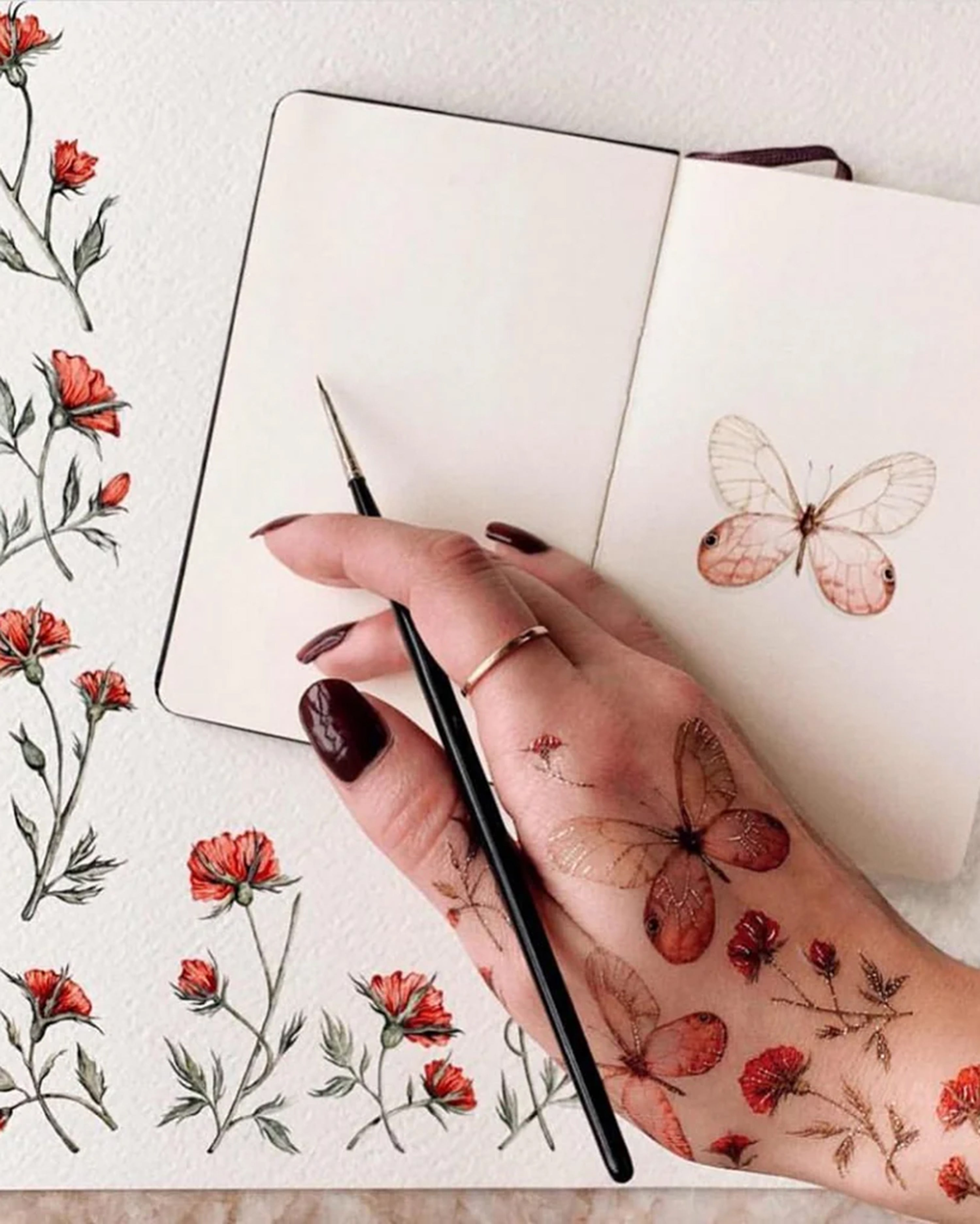 Blushing Phantom Temporary Tattoos