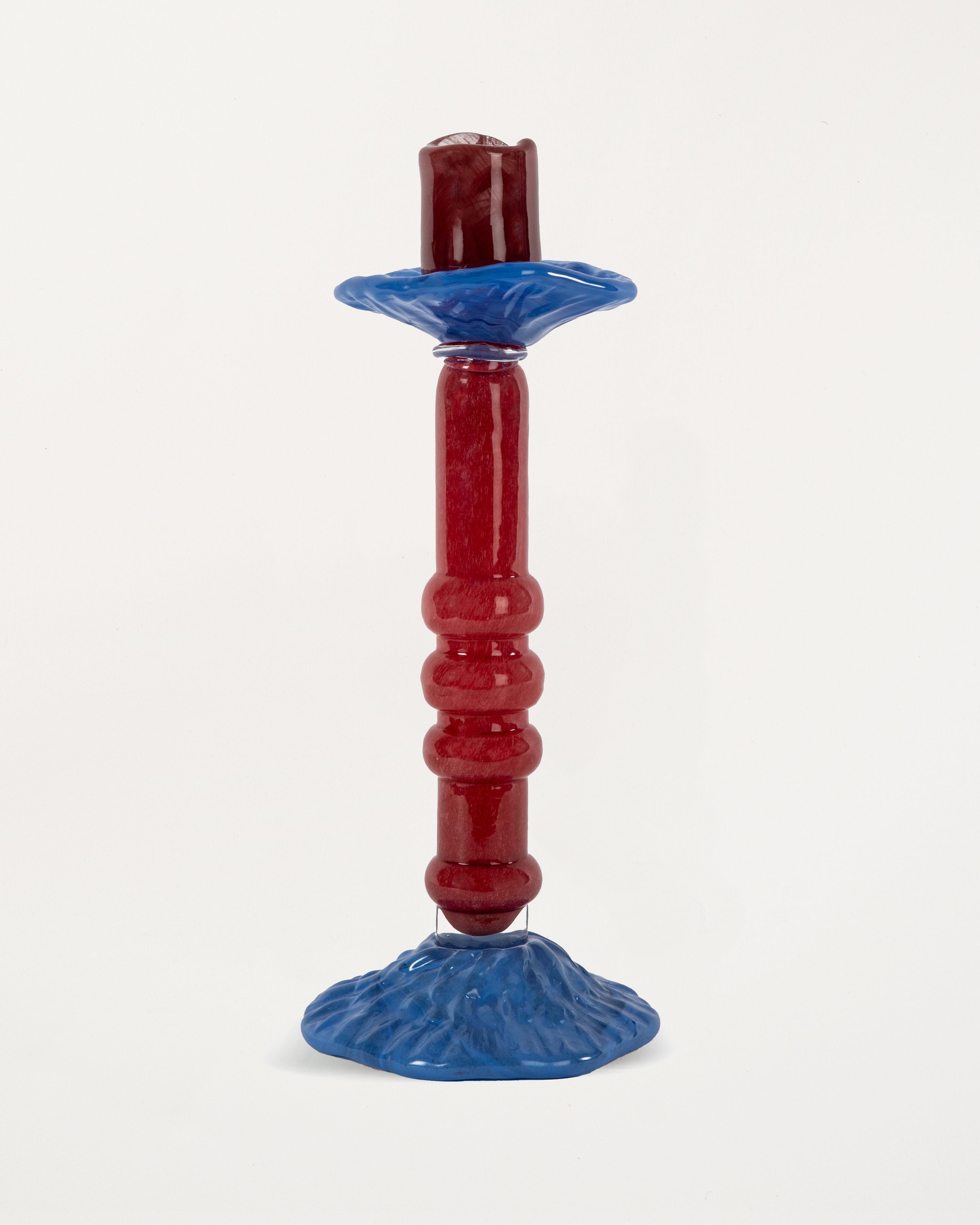 Candlestick Lara L Bordeaux/Blue