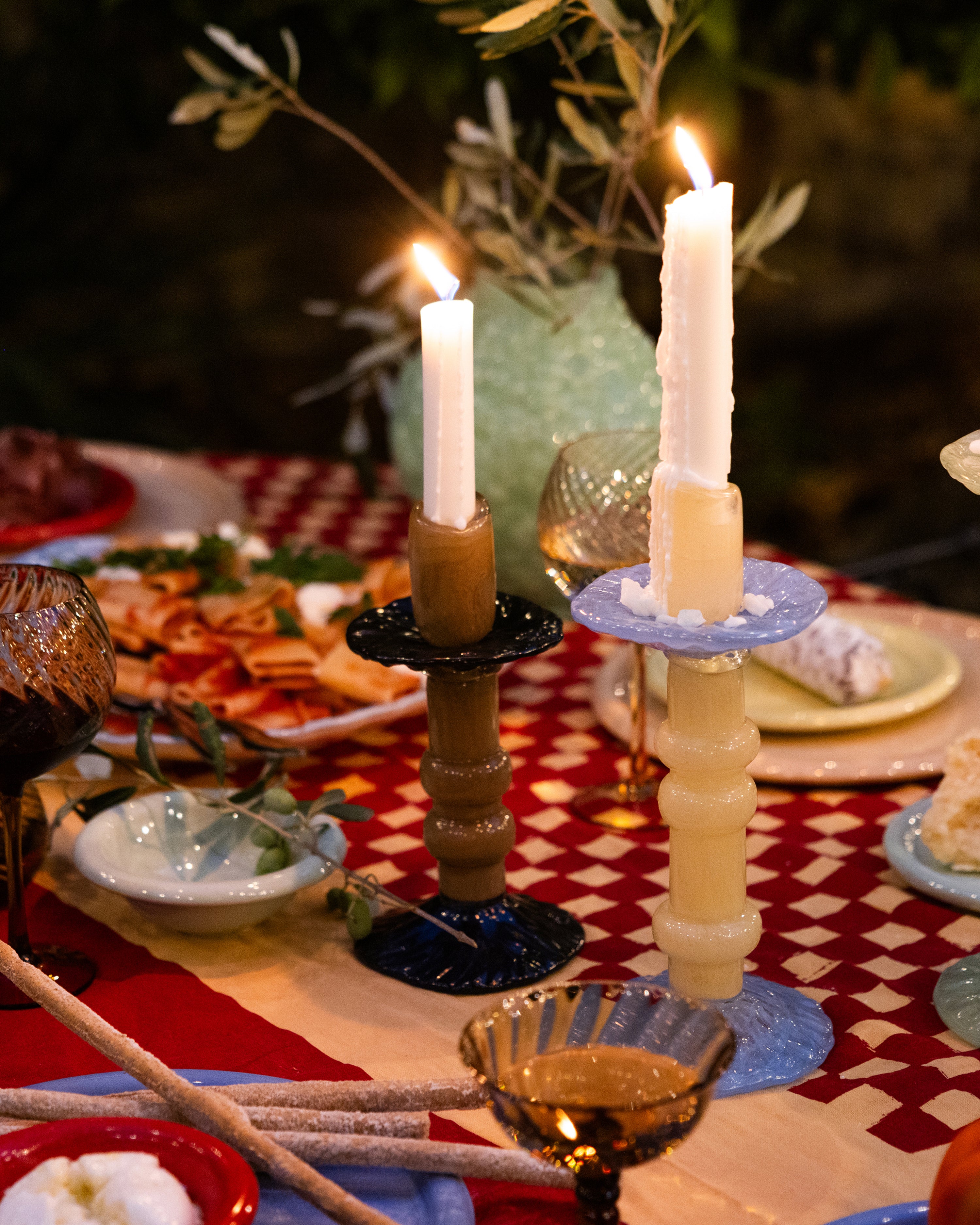 Candlestick Lara S Beige/Black