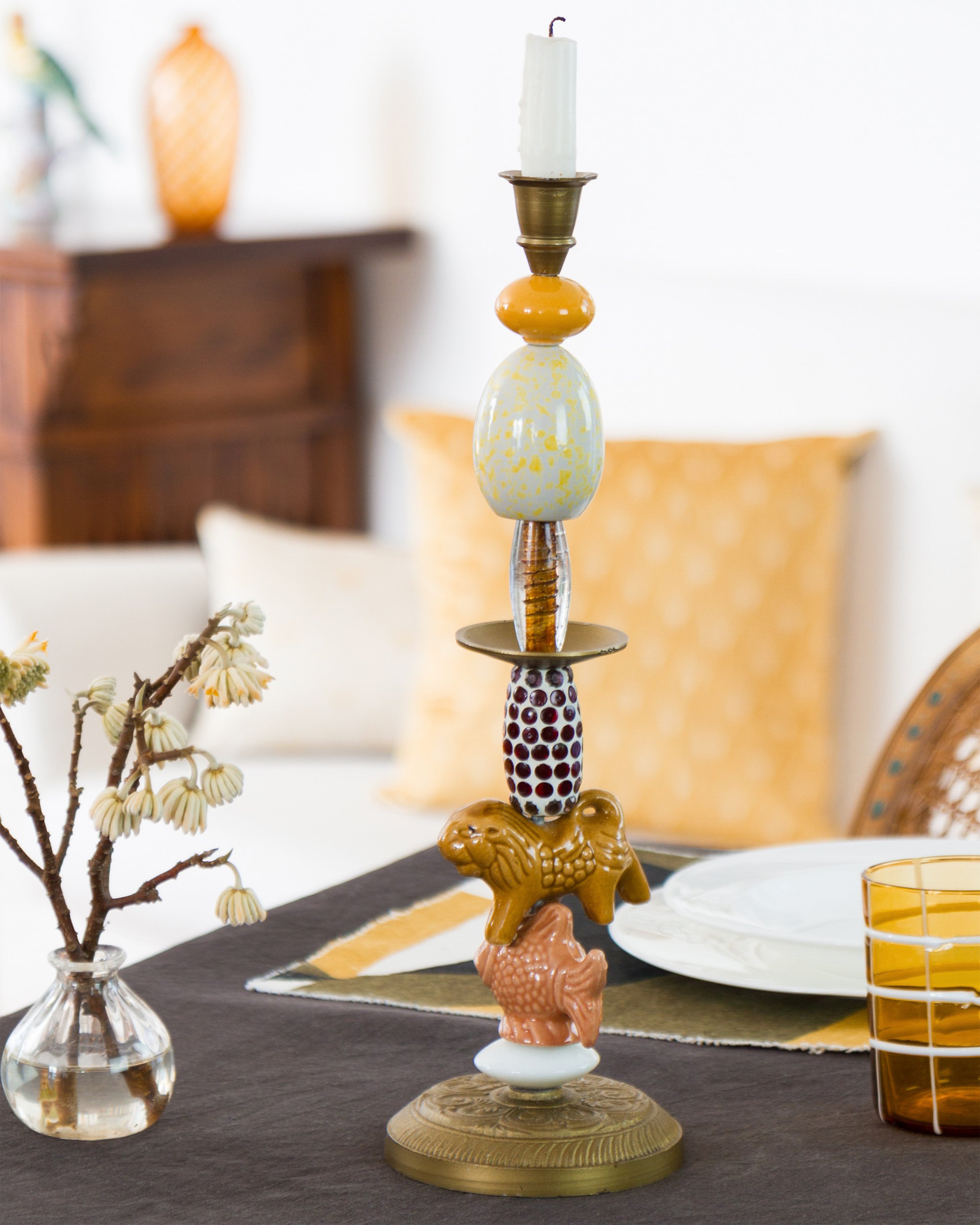 Ceramic Candlestick The King