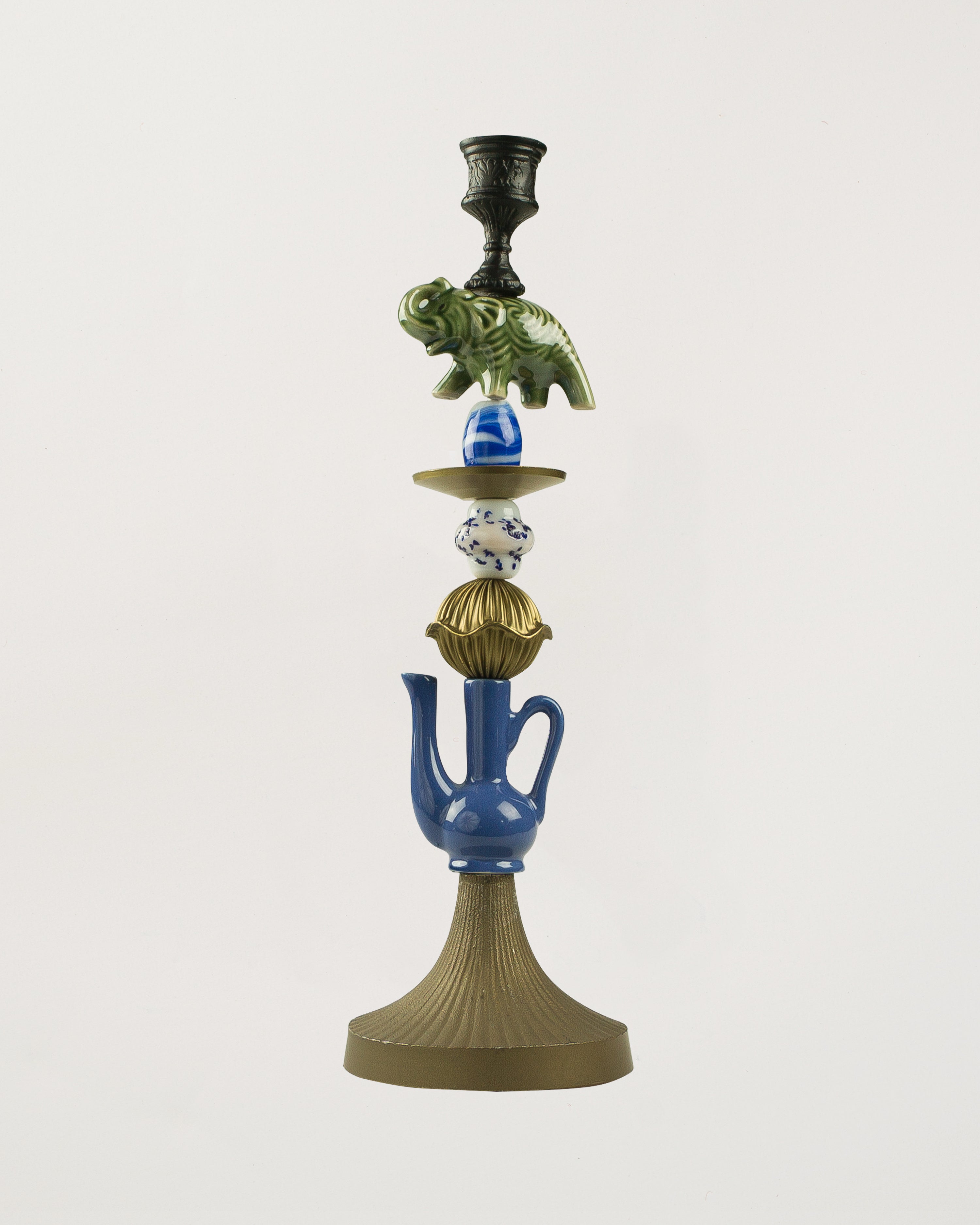 Ceramic Candlestick Top of the Hill