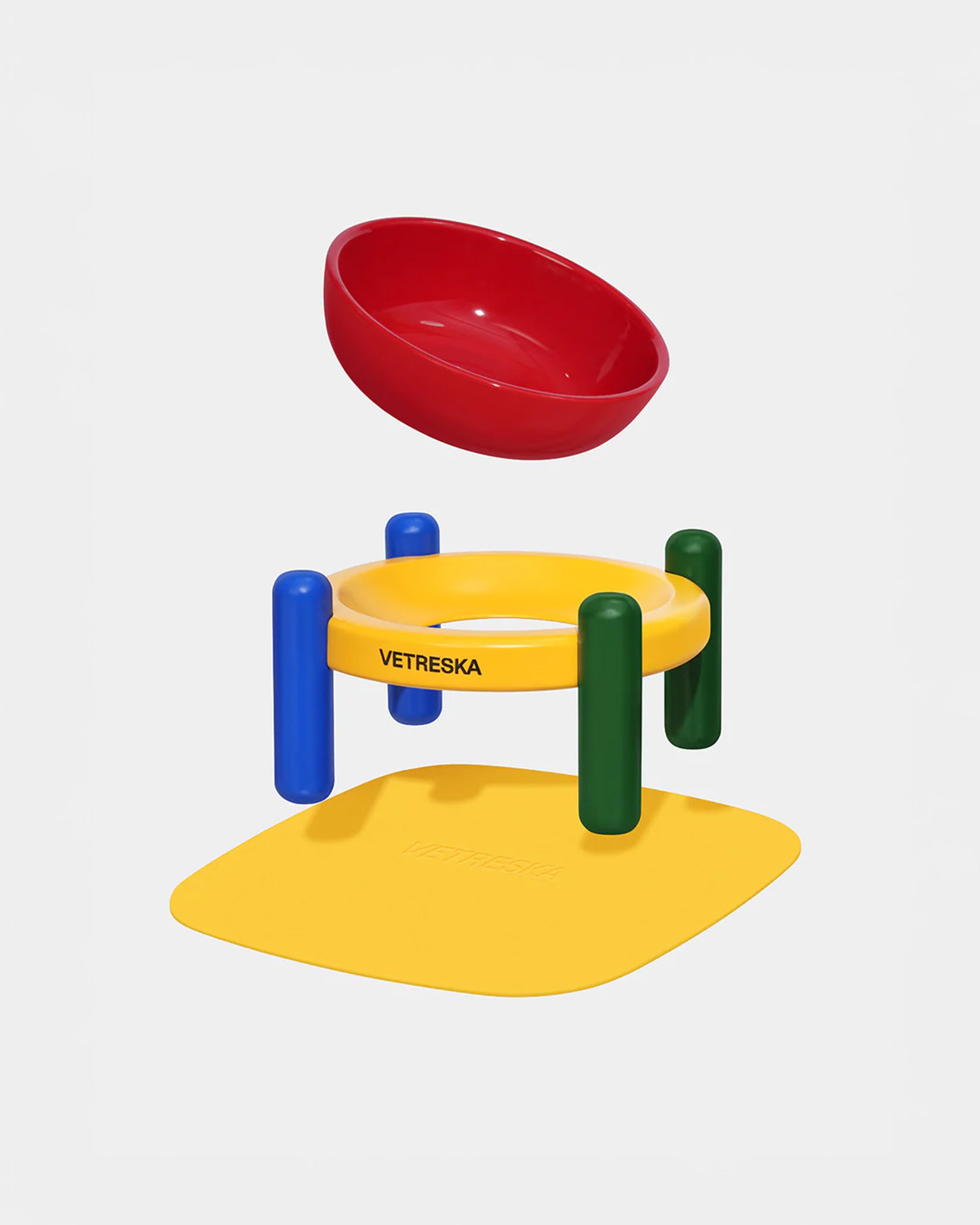 Chroma Ceramic Pet Bowl & Mat Set (M)