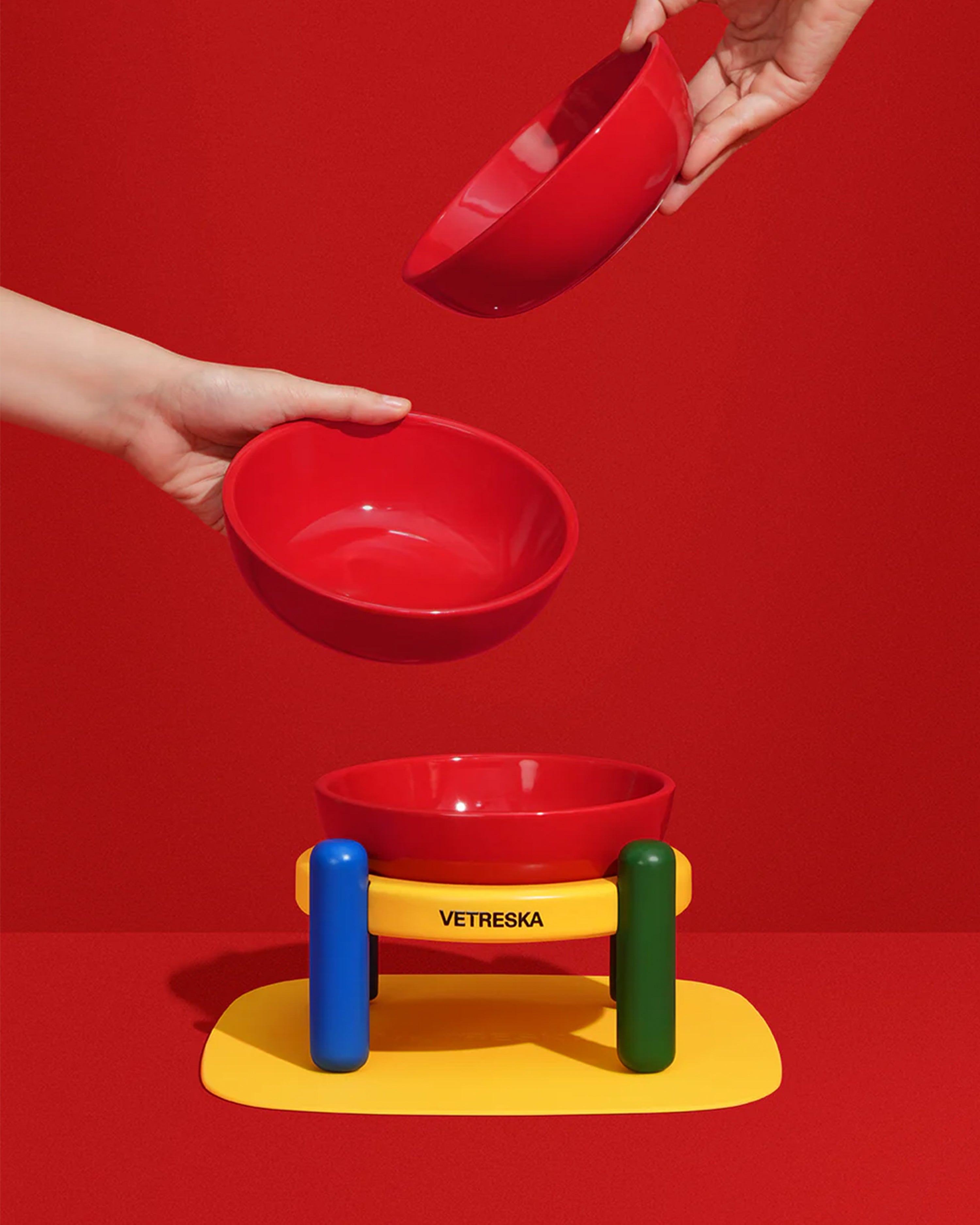 Chroma Ceramic Pet Bowl & Mat Set (M)