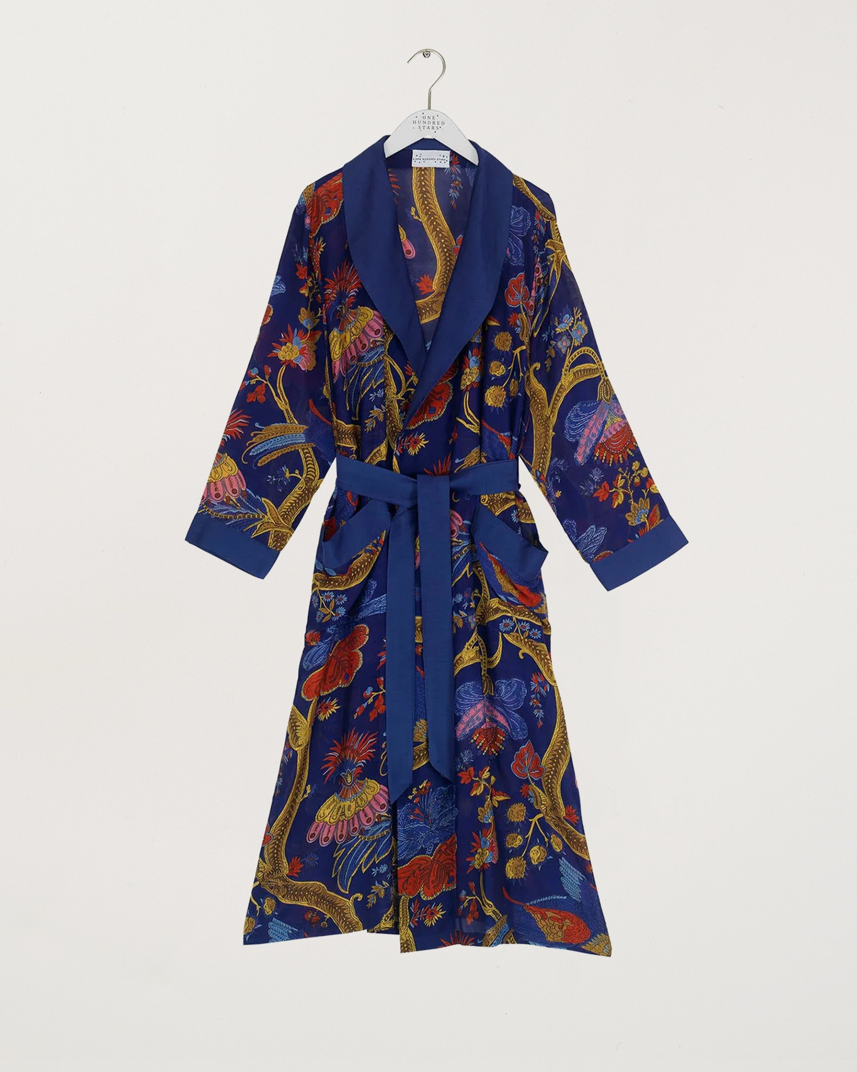 Climbing Peacock Royal Blue Gown