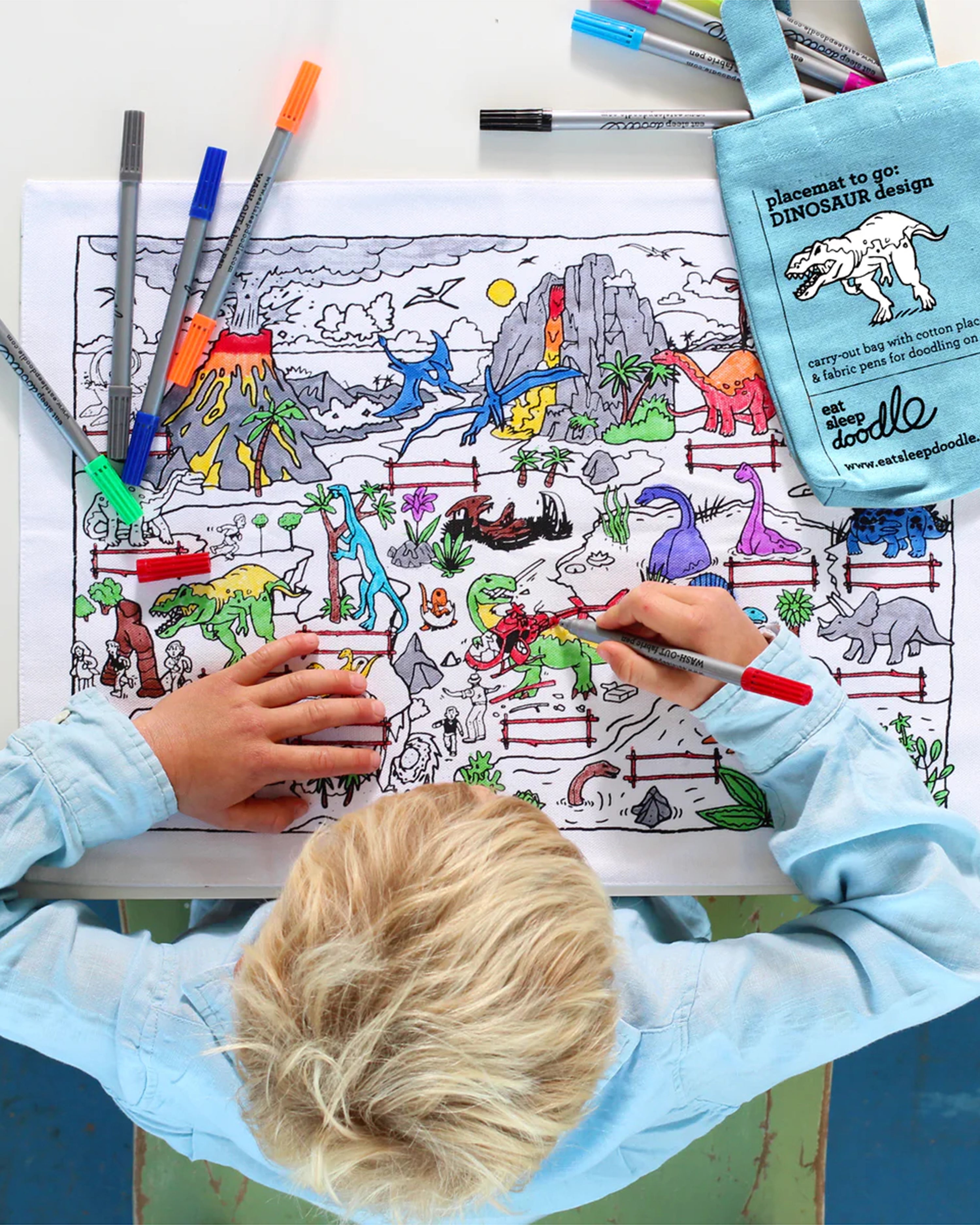 Colour in Placemat/Dinosaur