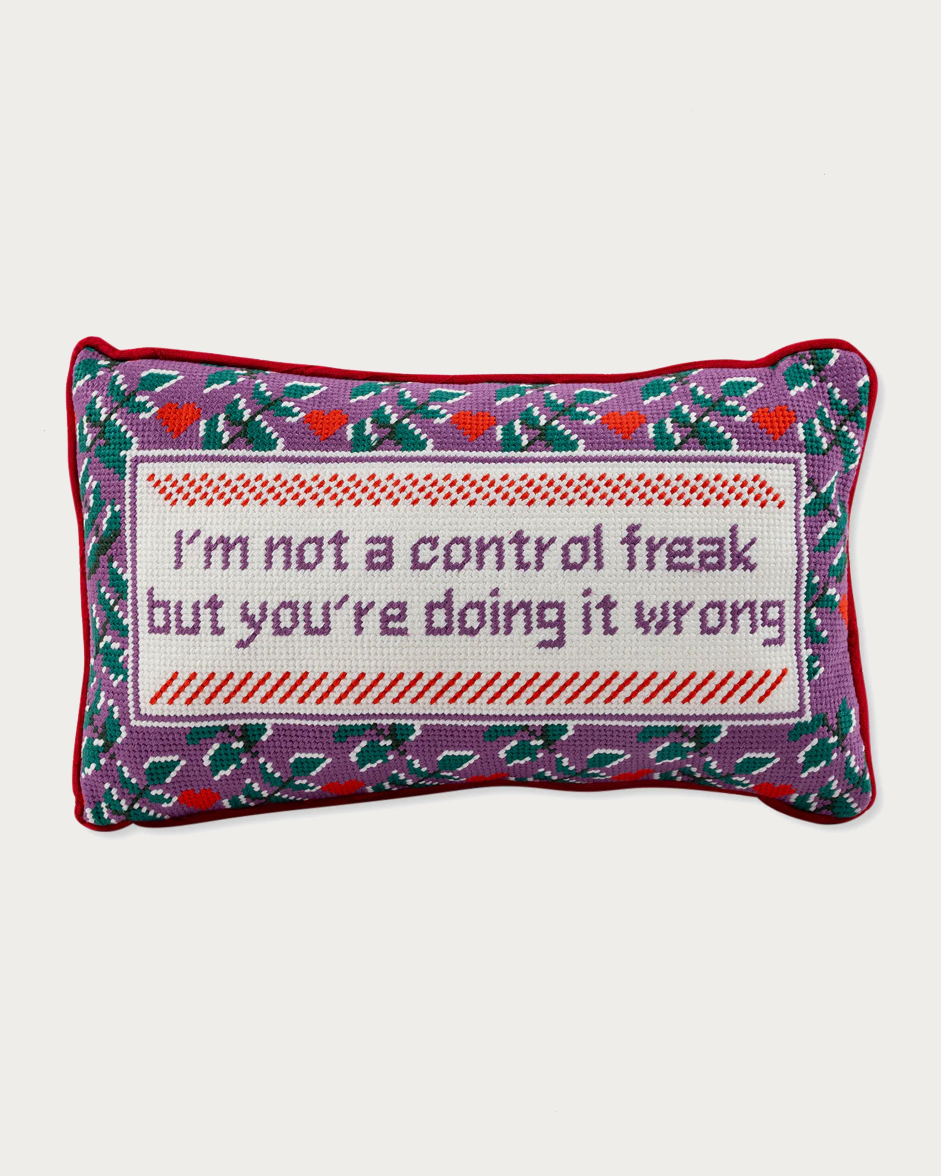 Control Freak Needlepoint Pillow