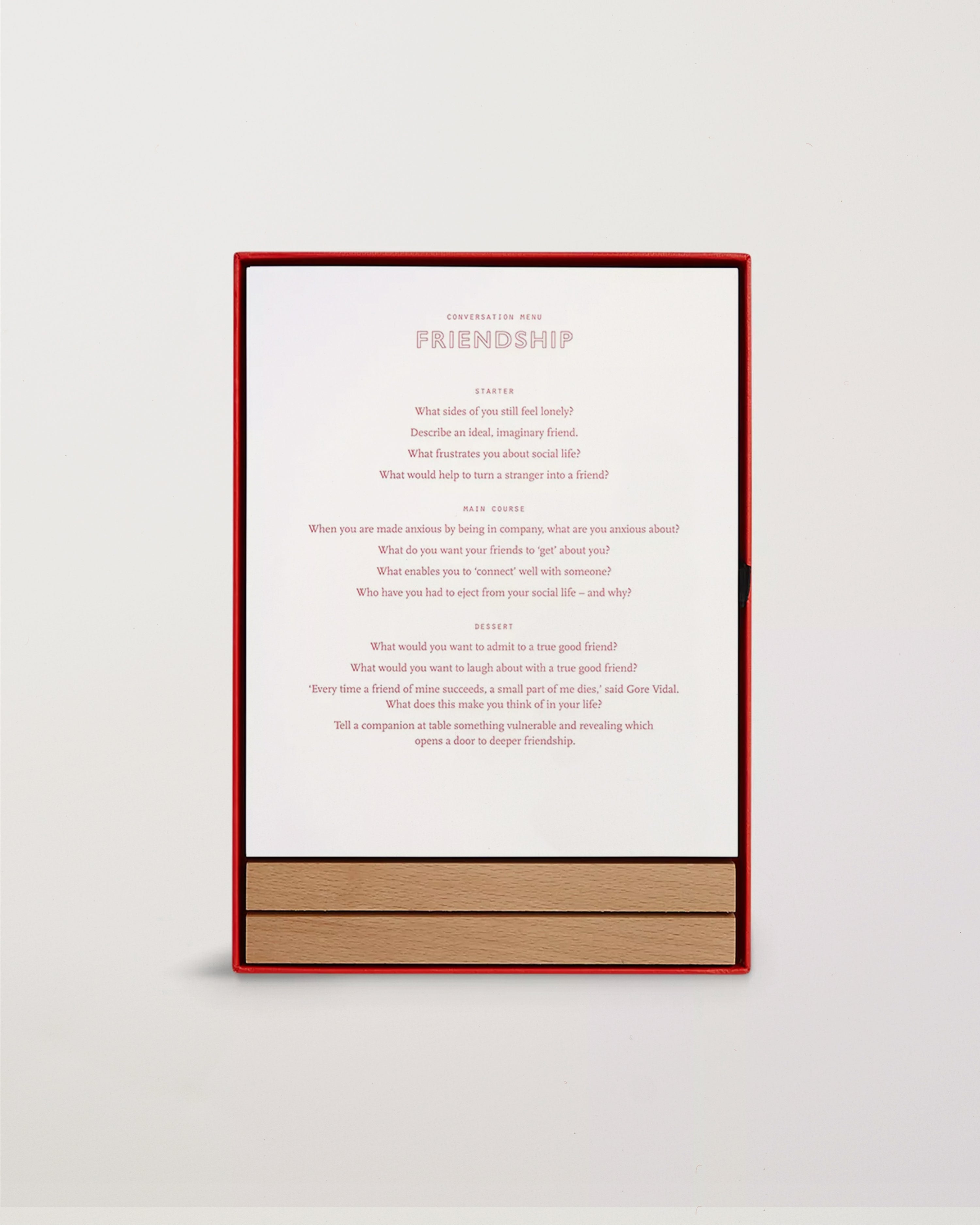 Conversation Menus Card Set