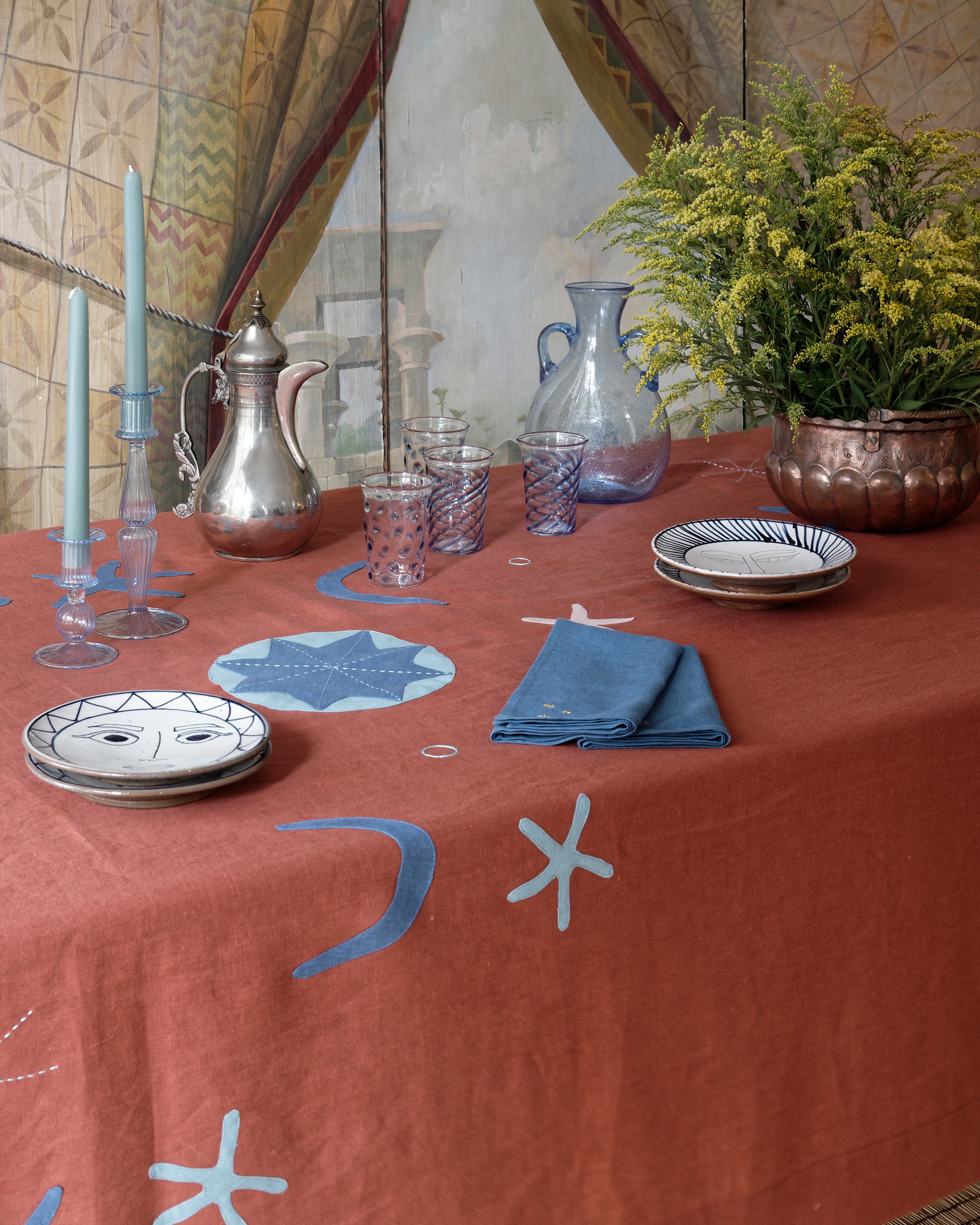 Cosmic Tablecloth Terracotta