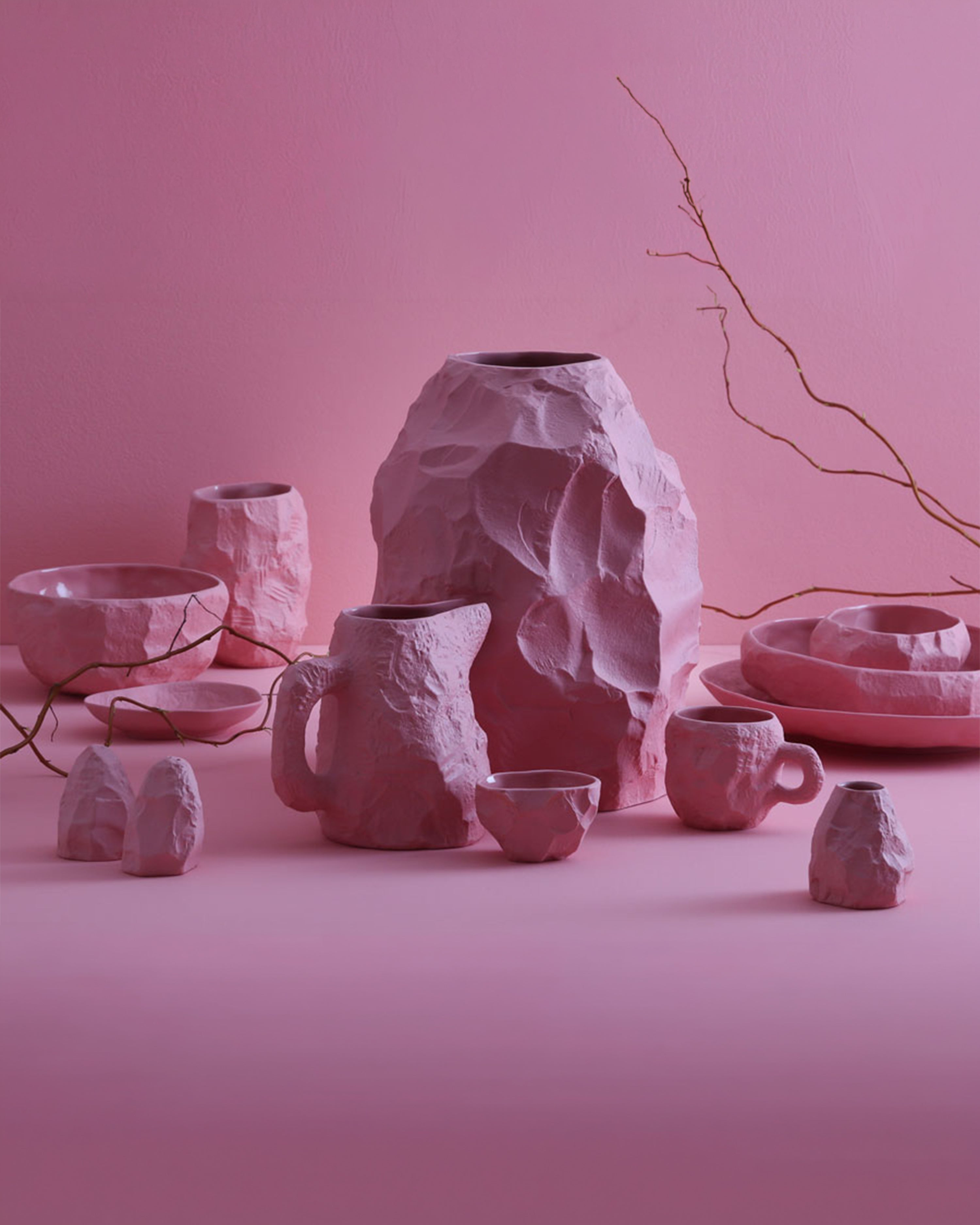 Crockery Pink Largest Oblong Bowl