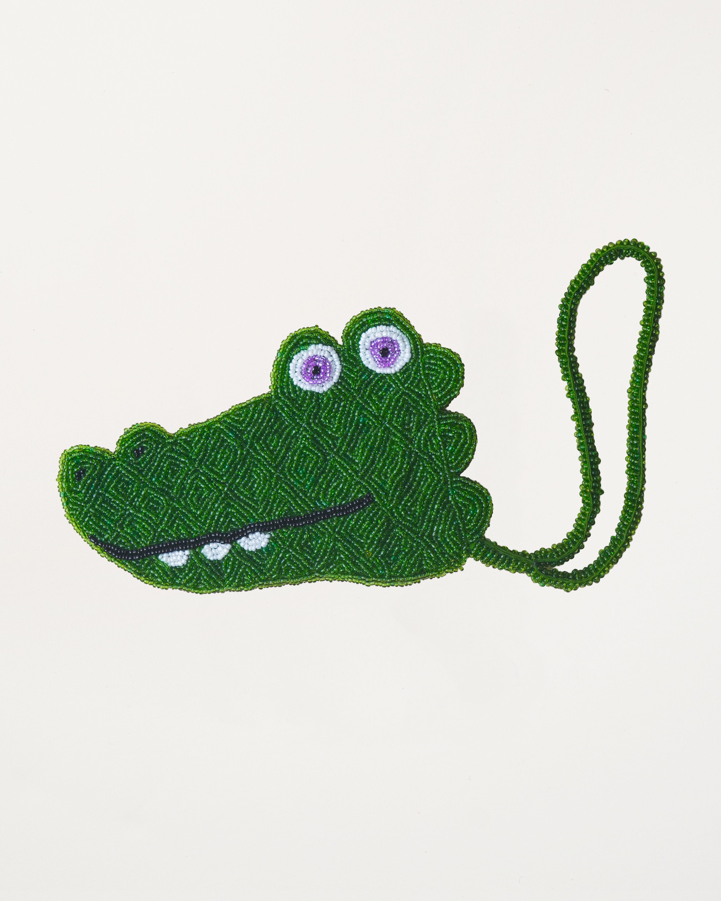 Crocodile Beaded Coin Purse