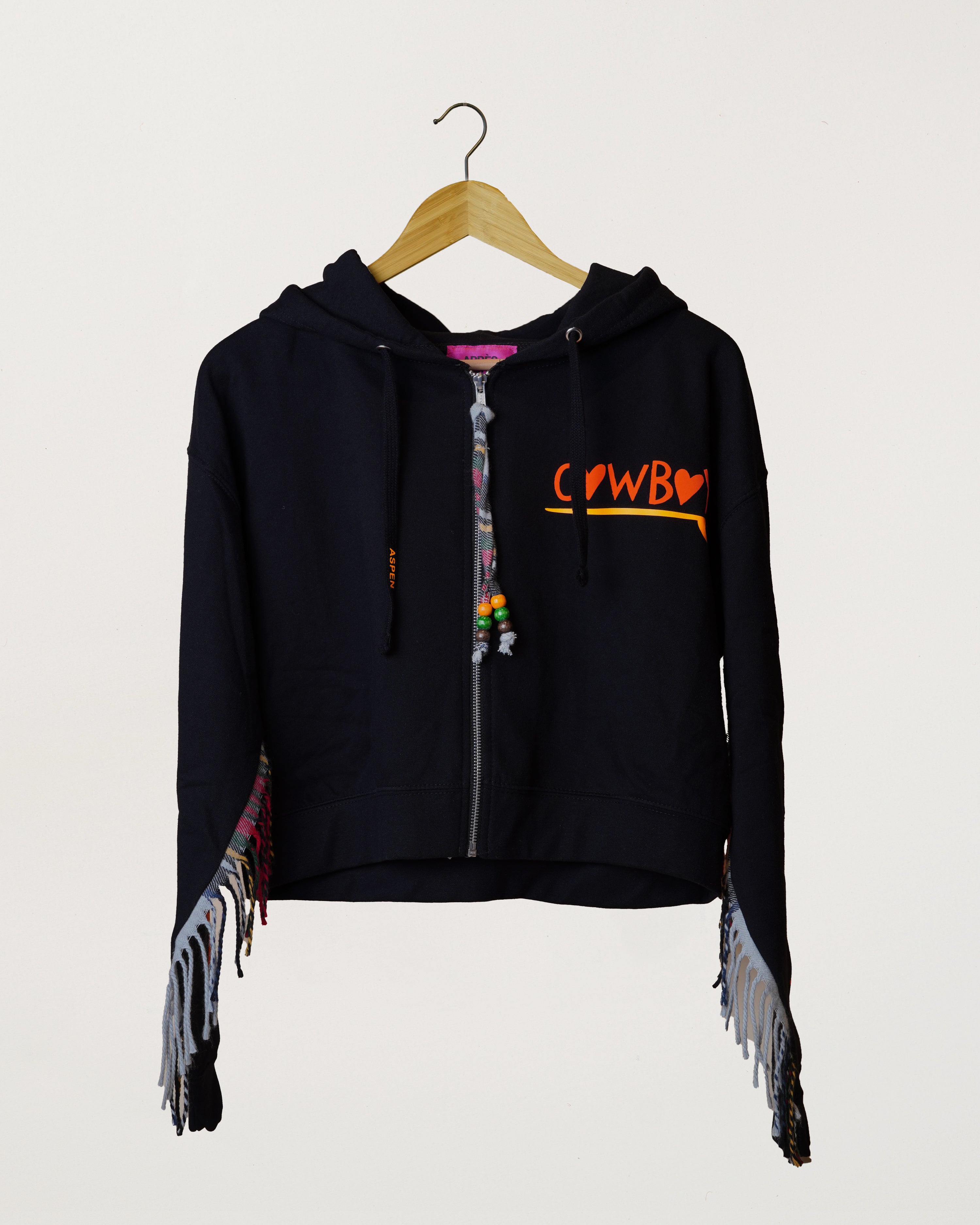 Cropped Hoodie Zip Fr. Ferre Black