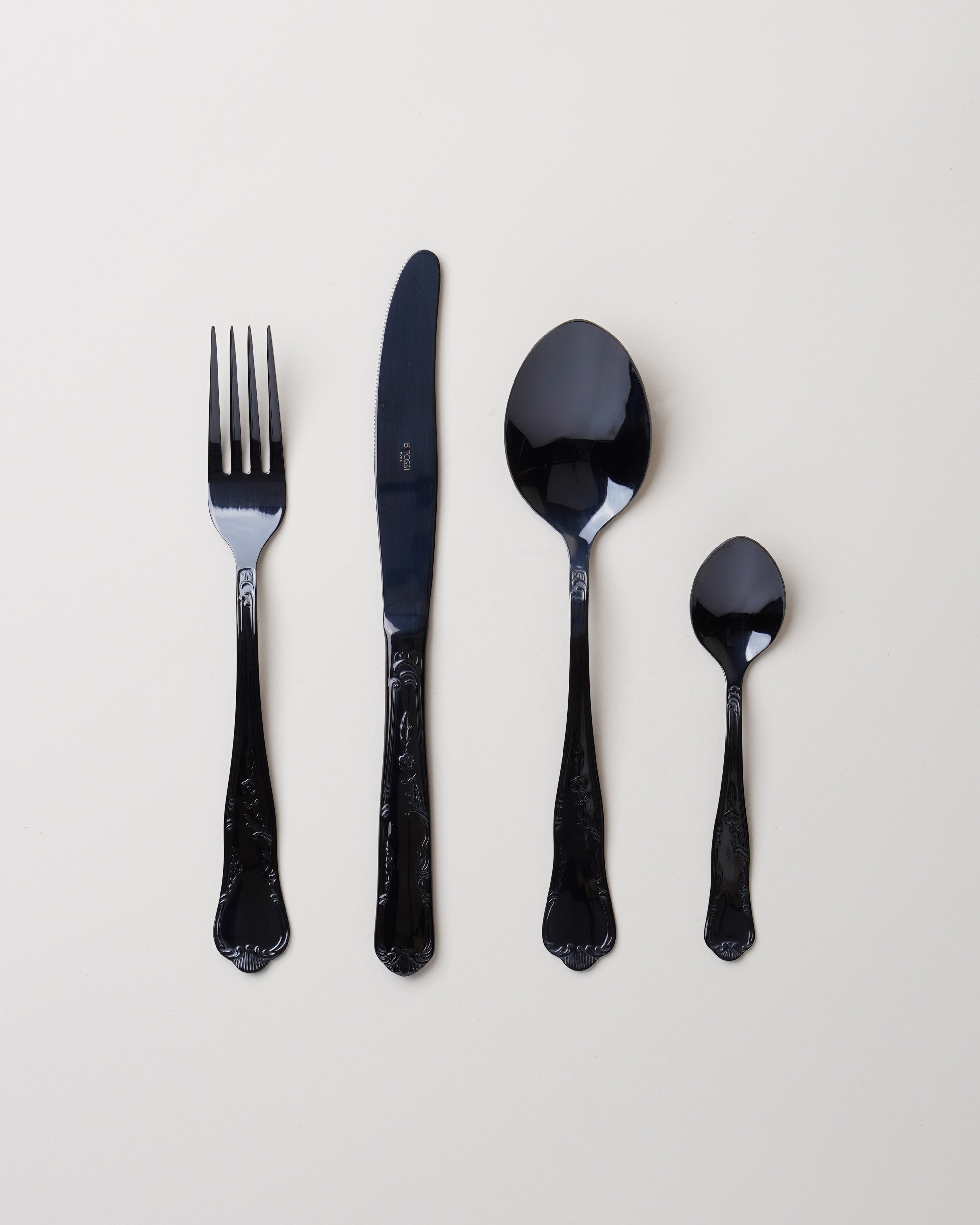 Cutlery Set 24 Pieces Black