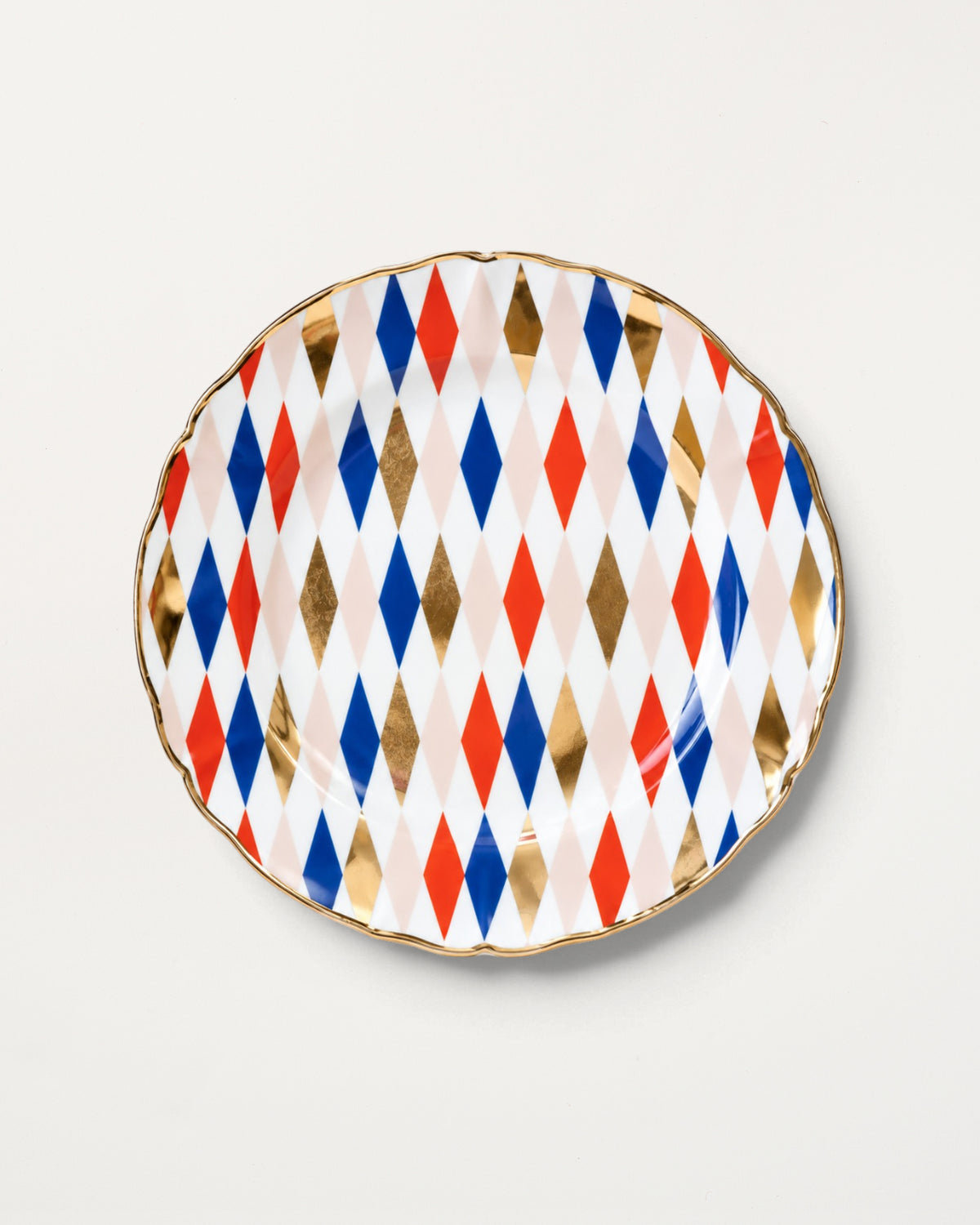 Dessert Plate Quadri/Rombhus D20.5cm