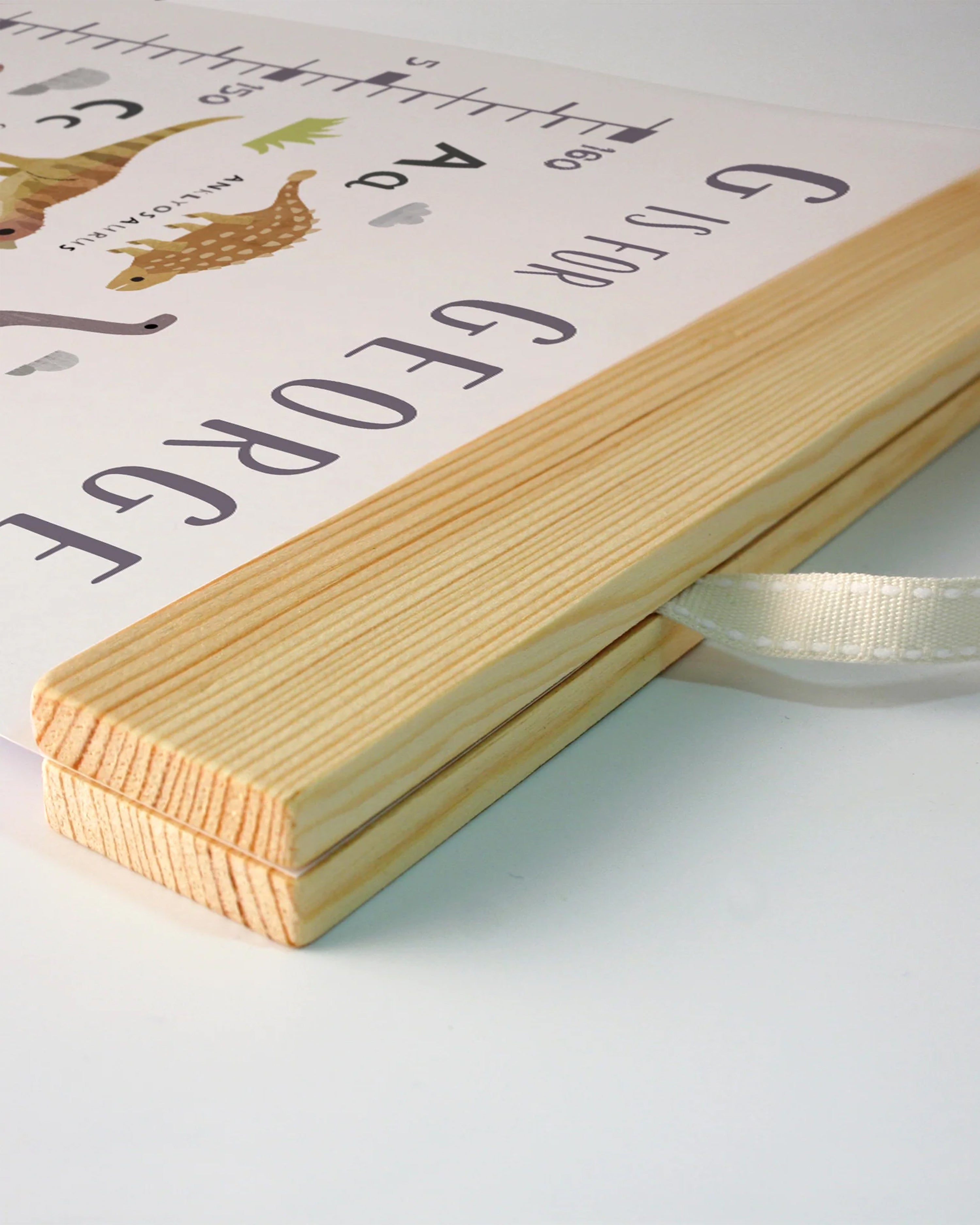 Dinosaur Alphabet Canvas and Wood Height Chart