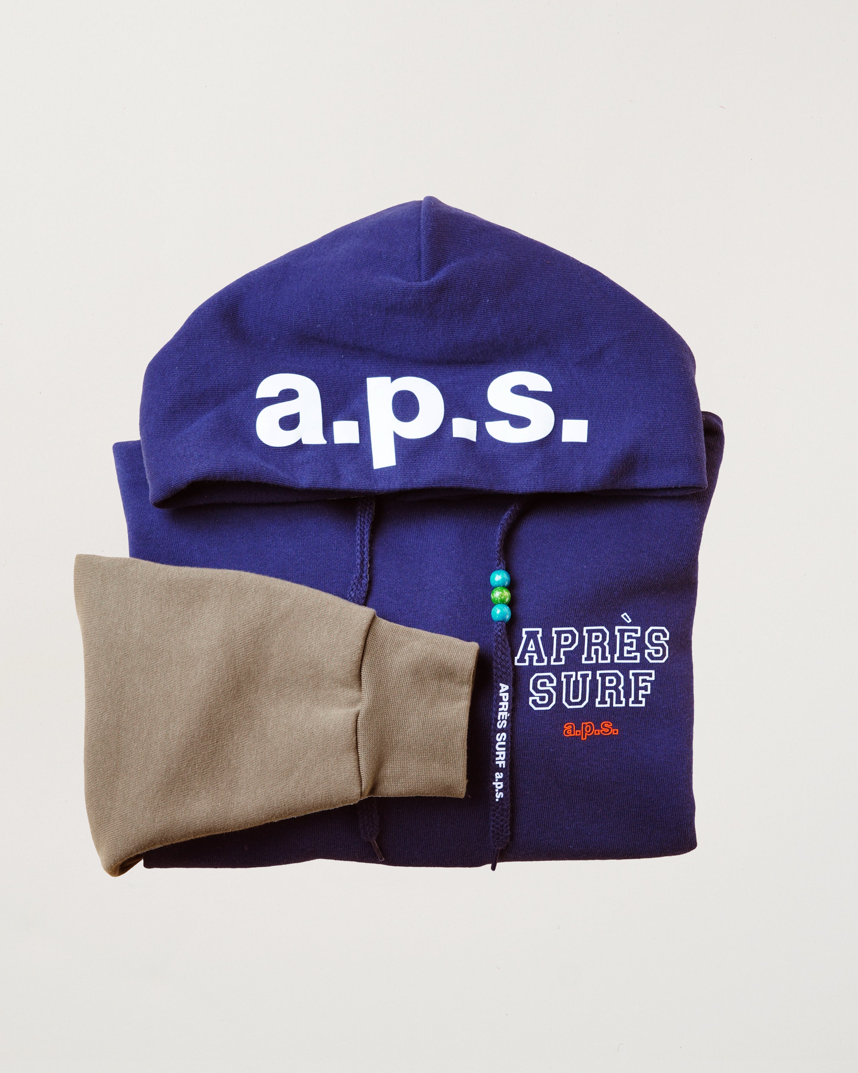 Double Big Crop Hoodie Jesse Blue/Olive