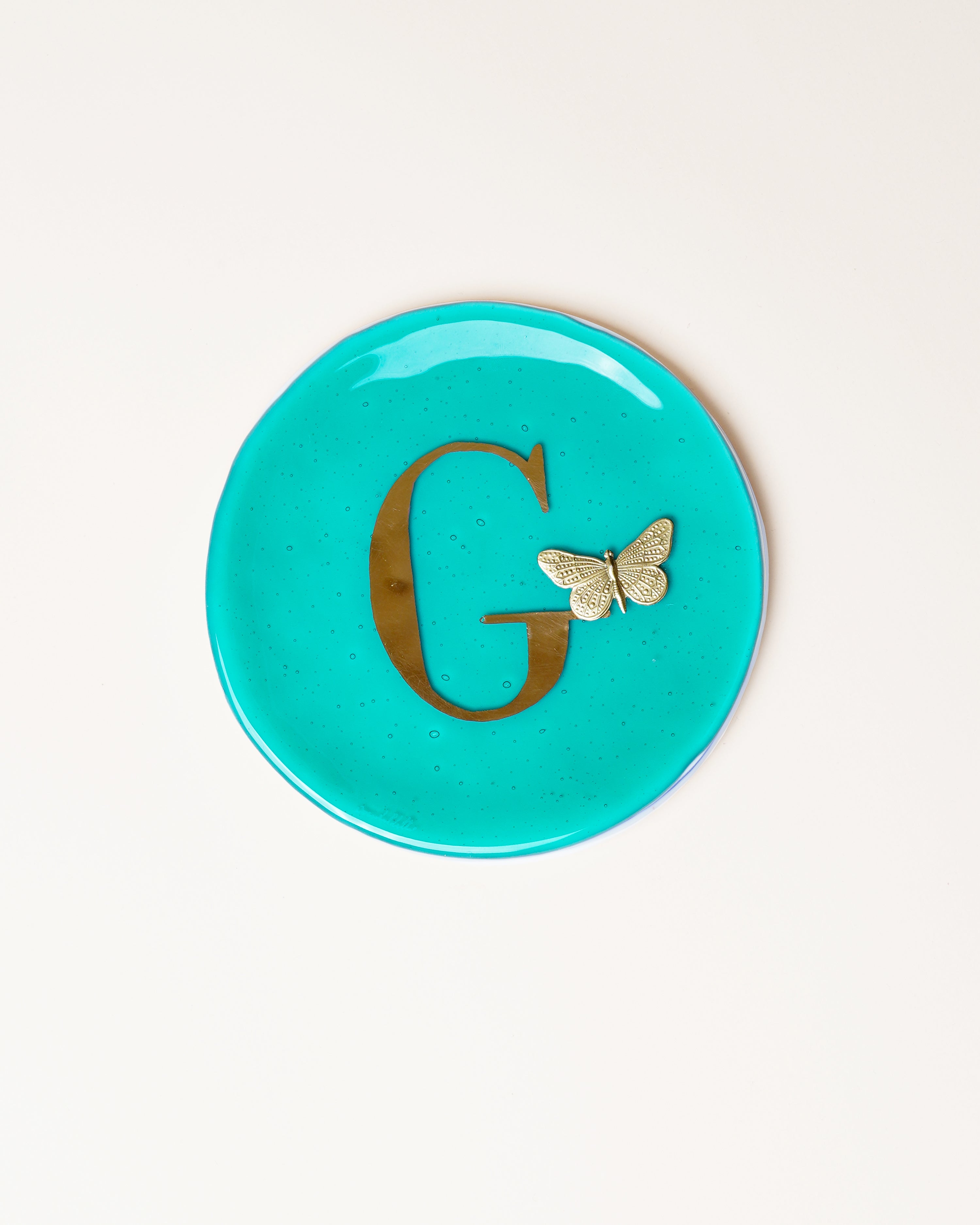 Emerald Andrea 'G' Plate/Butterfly D14cm