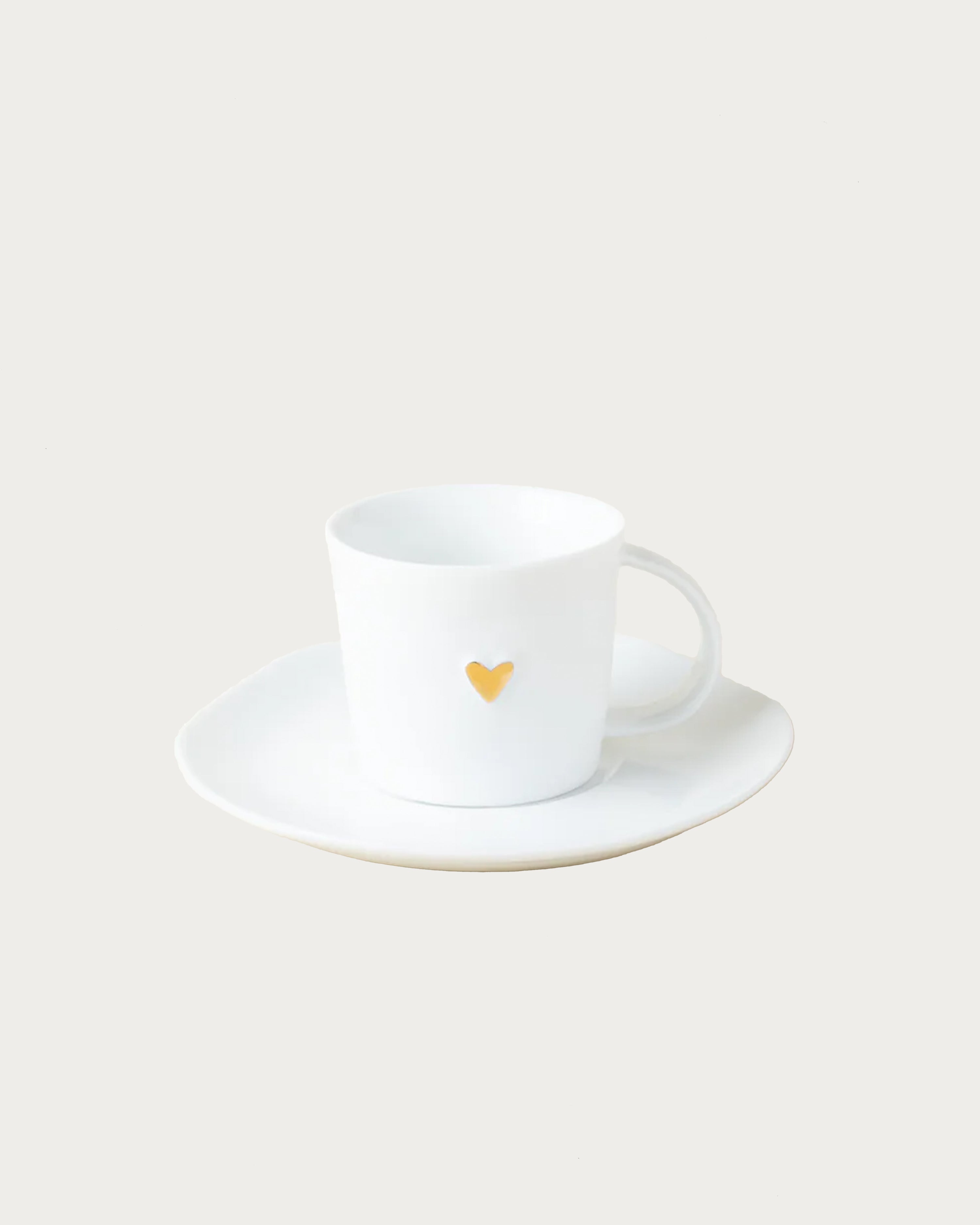 Espresso Cup Golden Heart