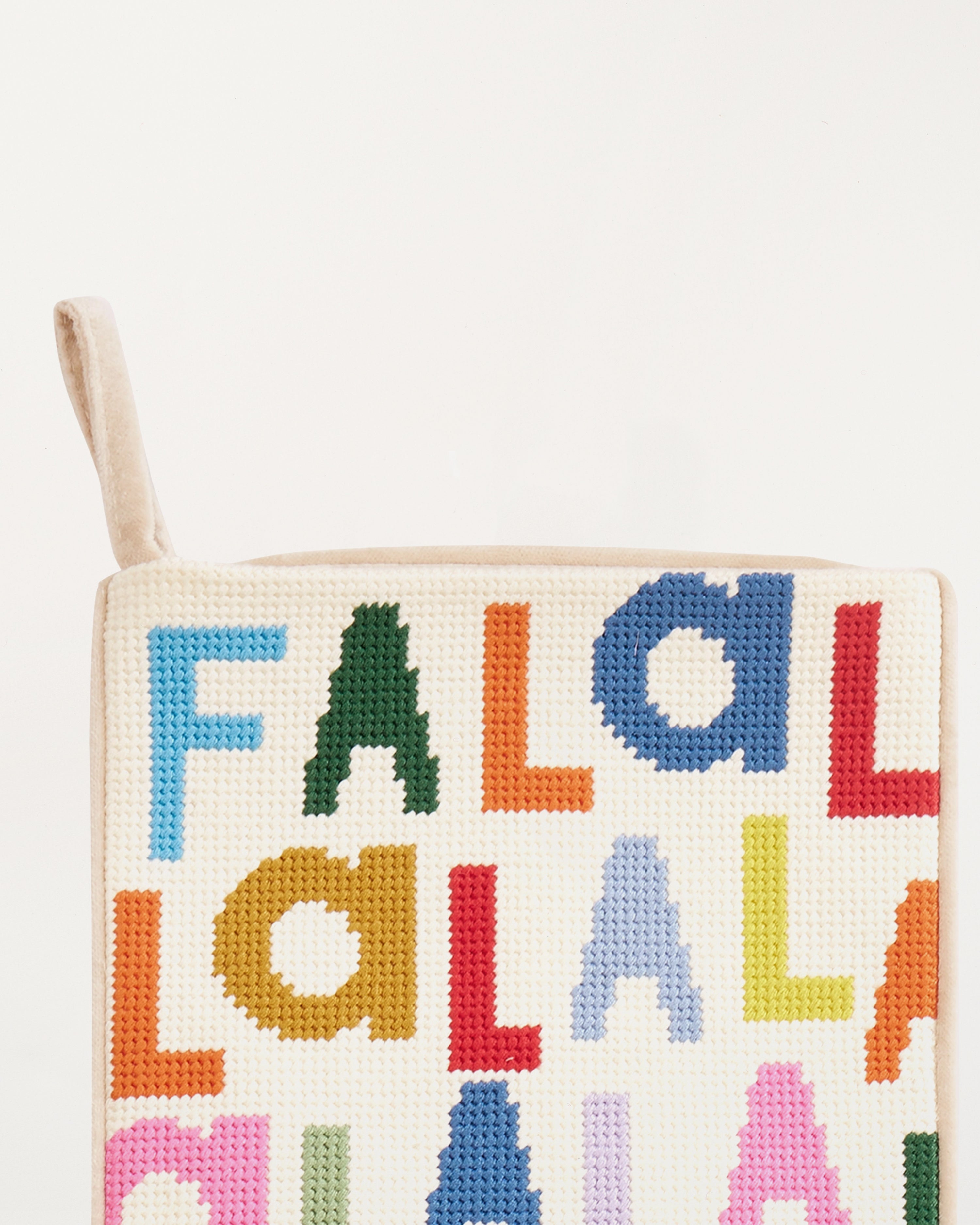 Fa La La Embroidered Stocking
