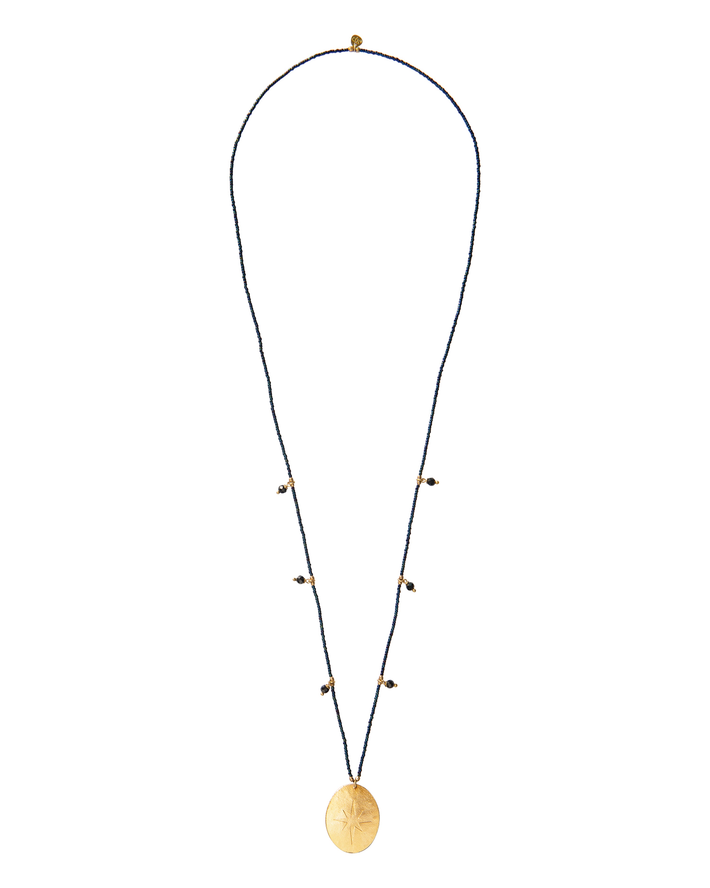 Feminine Black Onyx Gold Necklace/Star