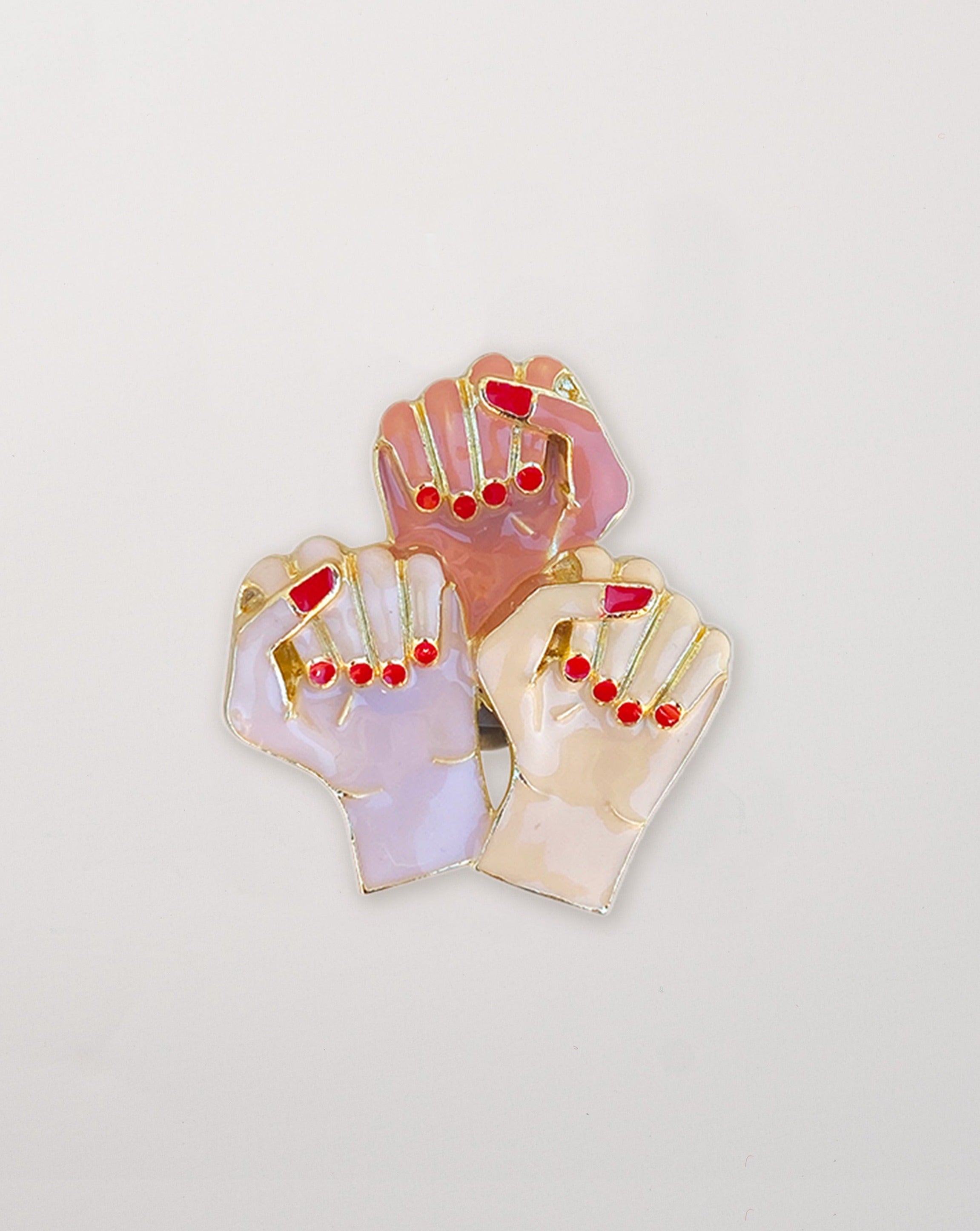 Fists Brooch