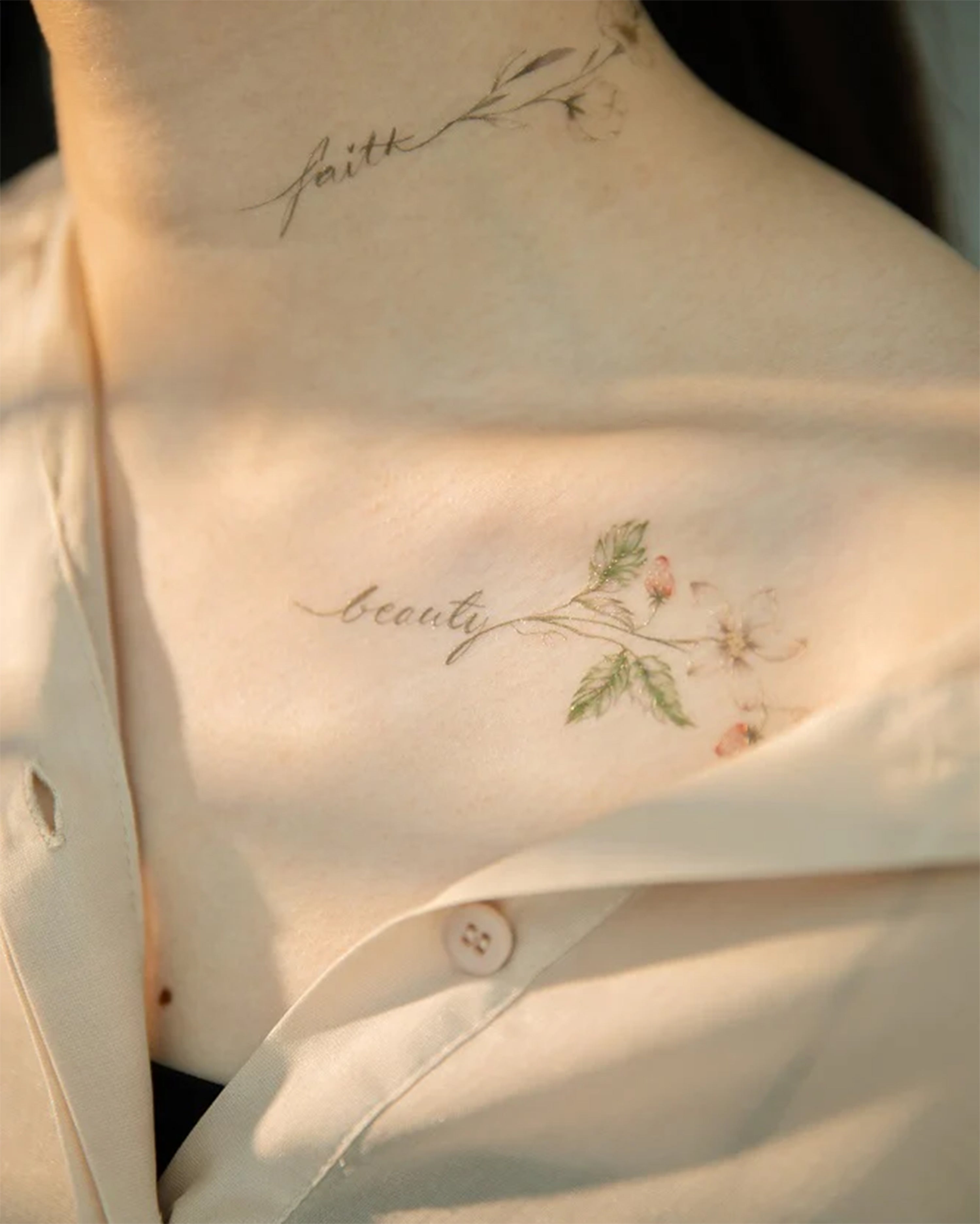 Flower Script 2 Temporary Tattoos