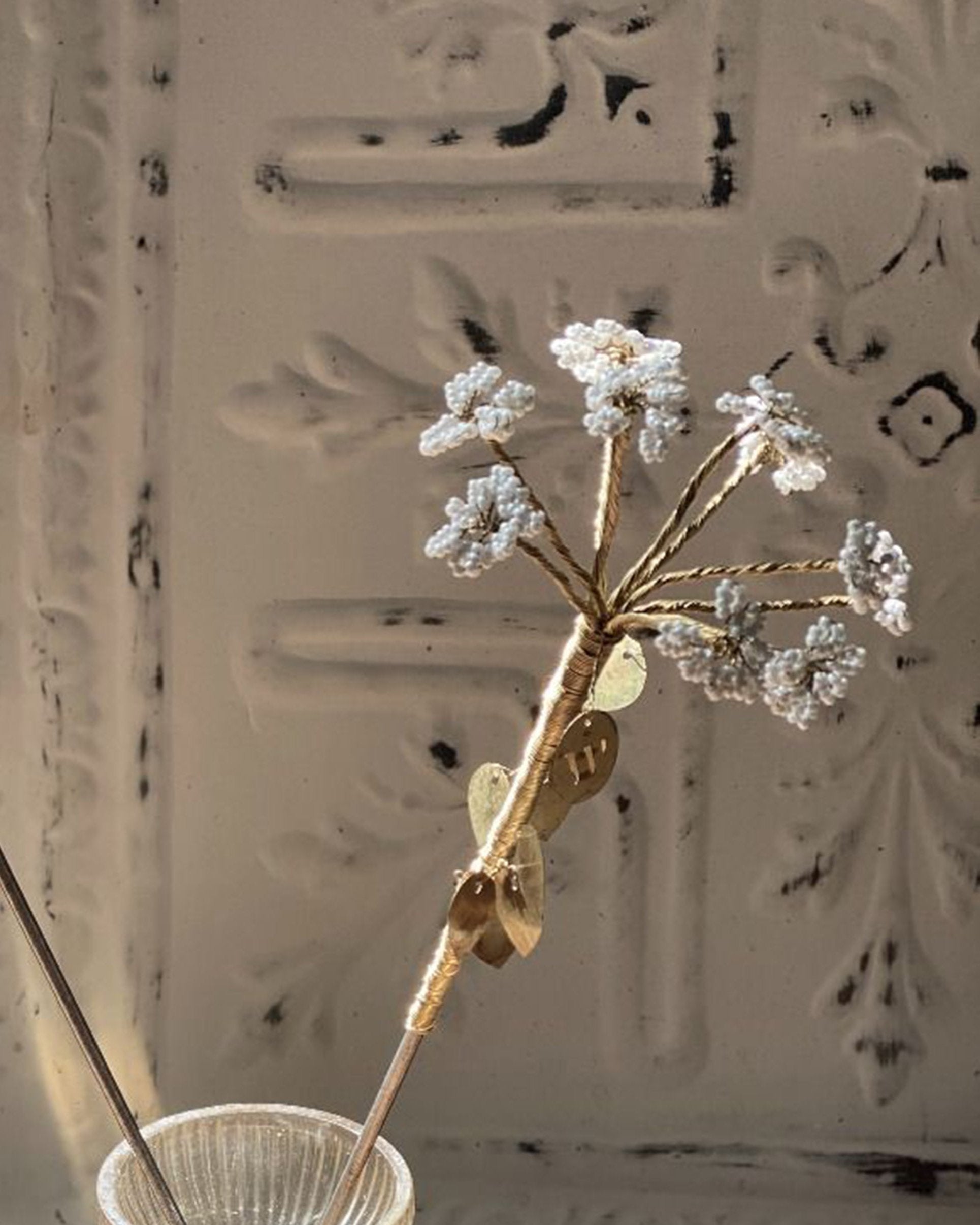 Flower of White Beads