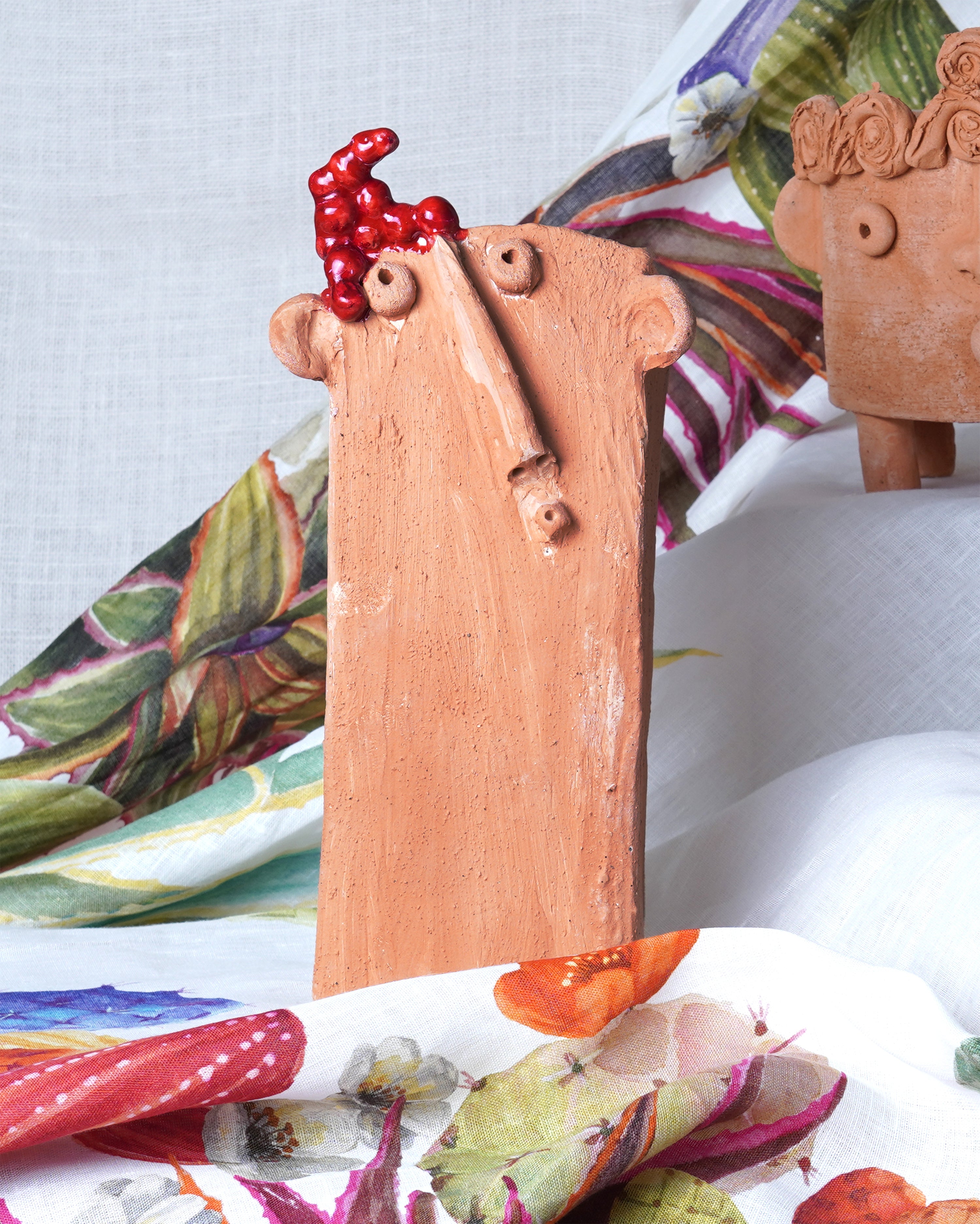 Galestro Square Terracotta Tall Vase