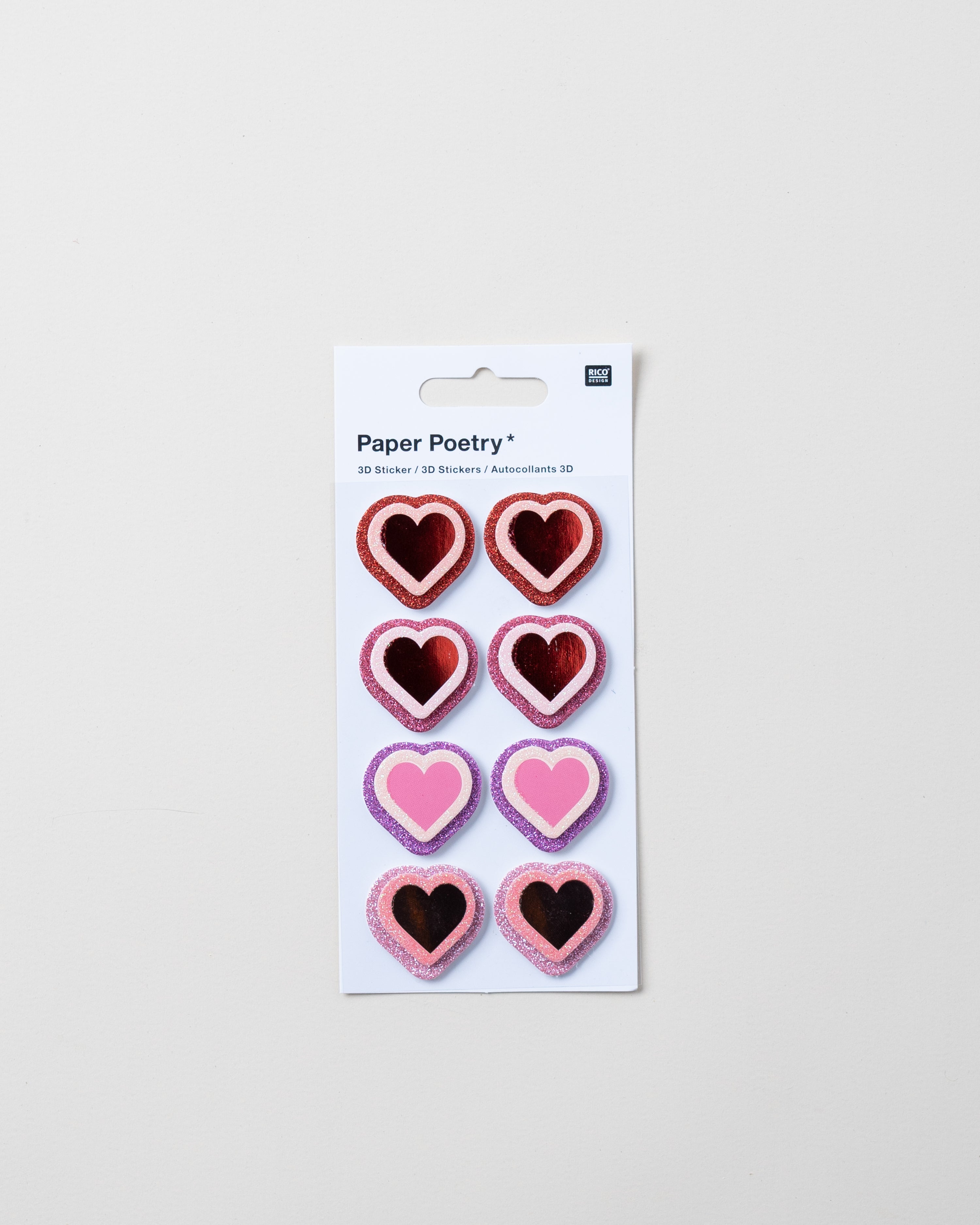 Glitter Heart Stickers