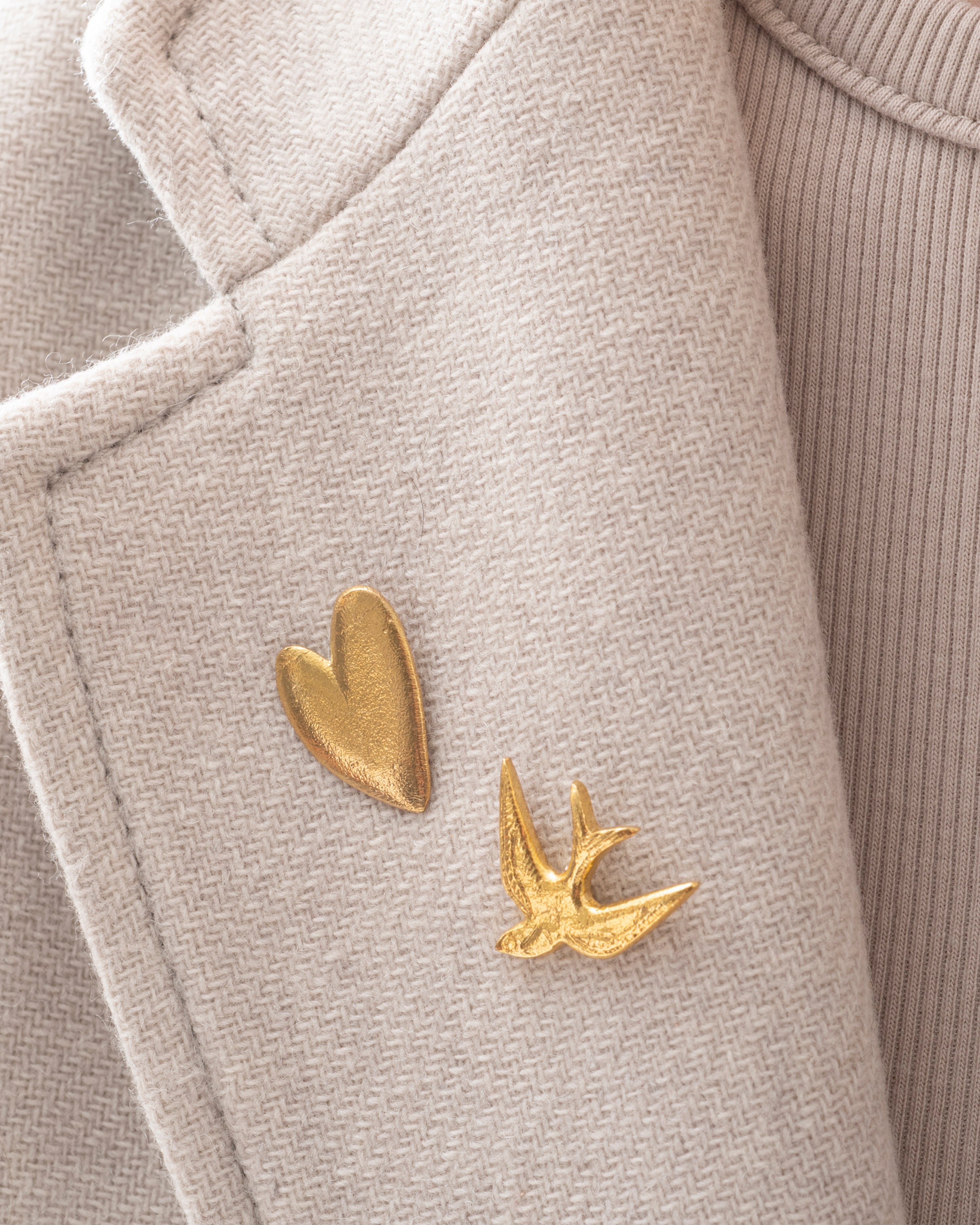 Gold Brooch Heart