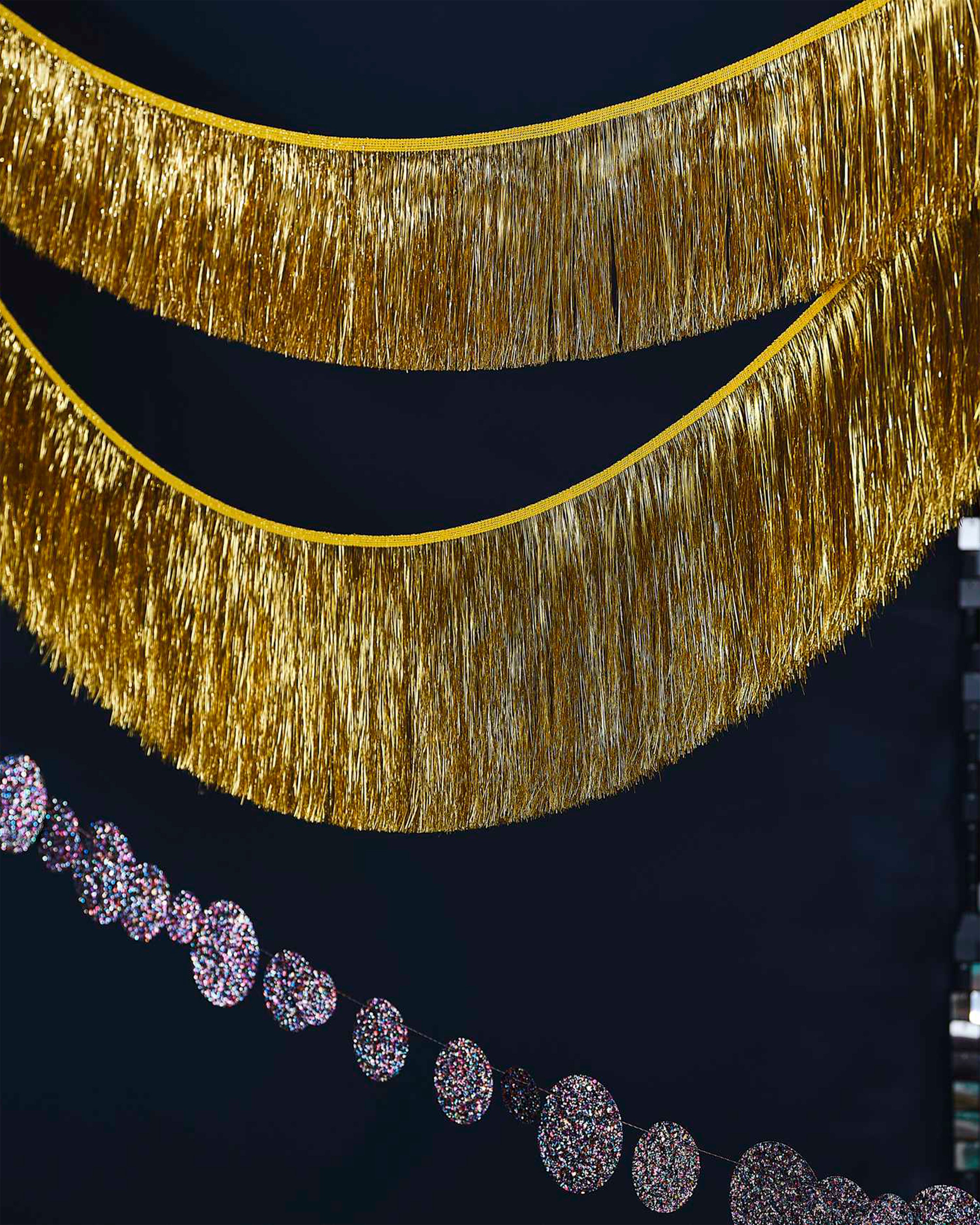 Gold Christmas Tinsel Garland Decoration