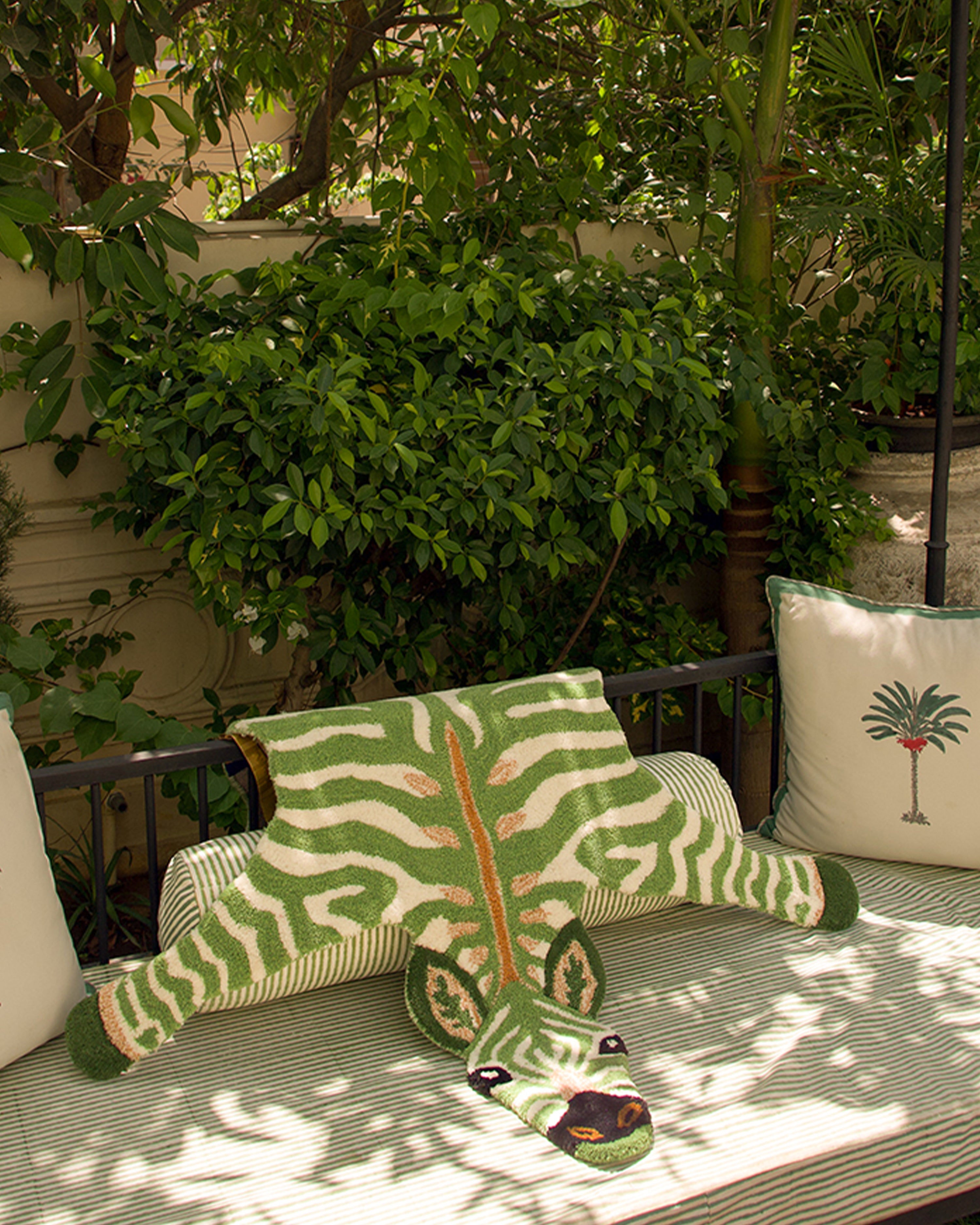Grassy Zebra Rug Small