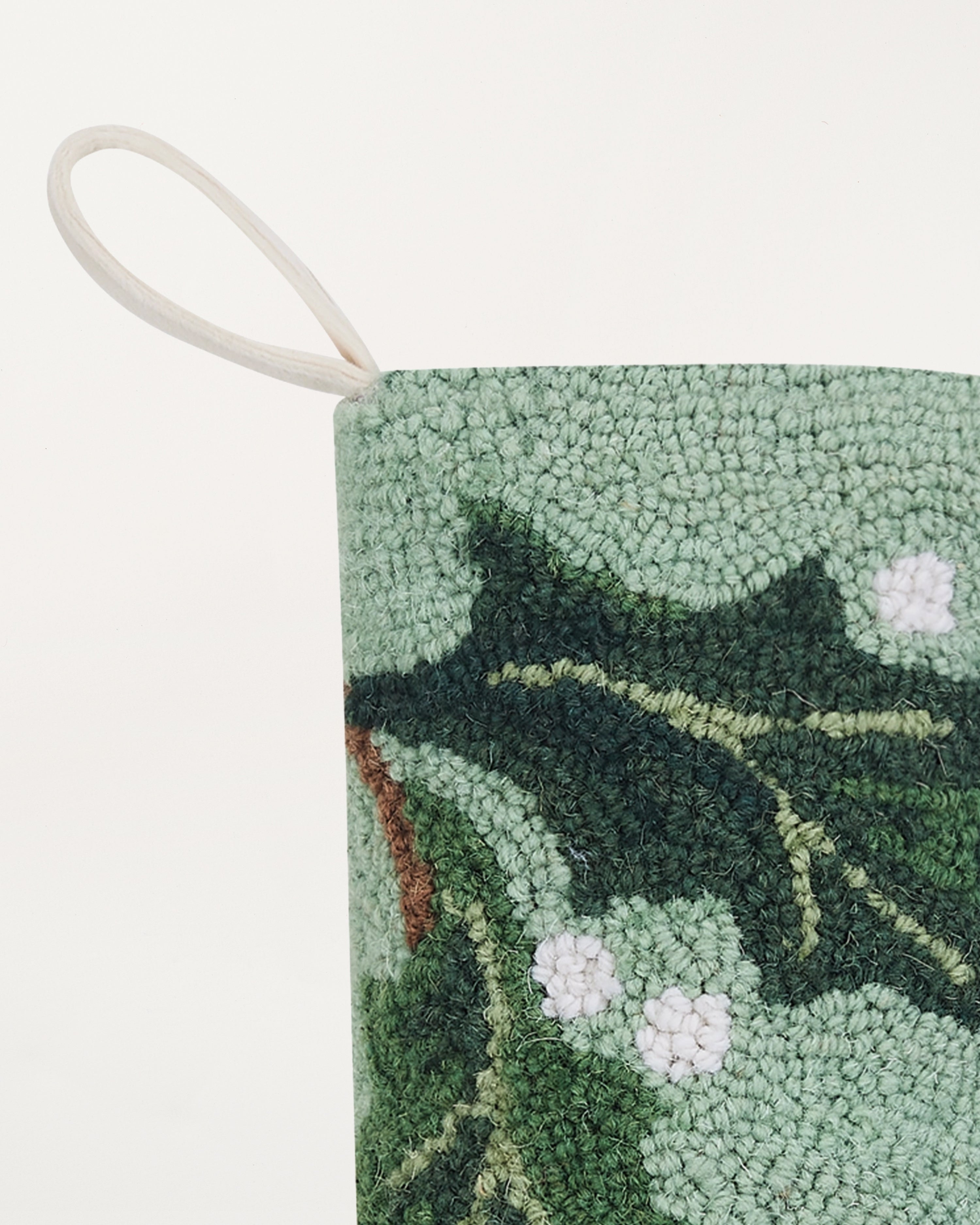 Green Holly Hook Stocking