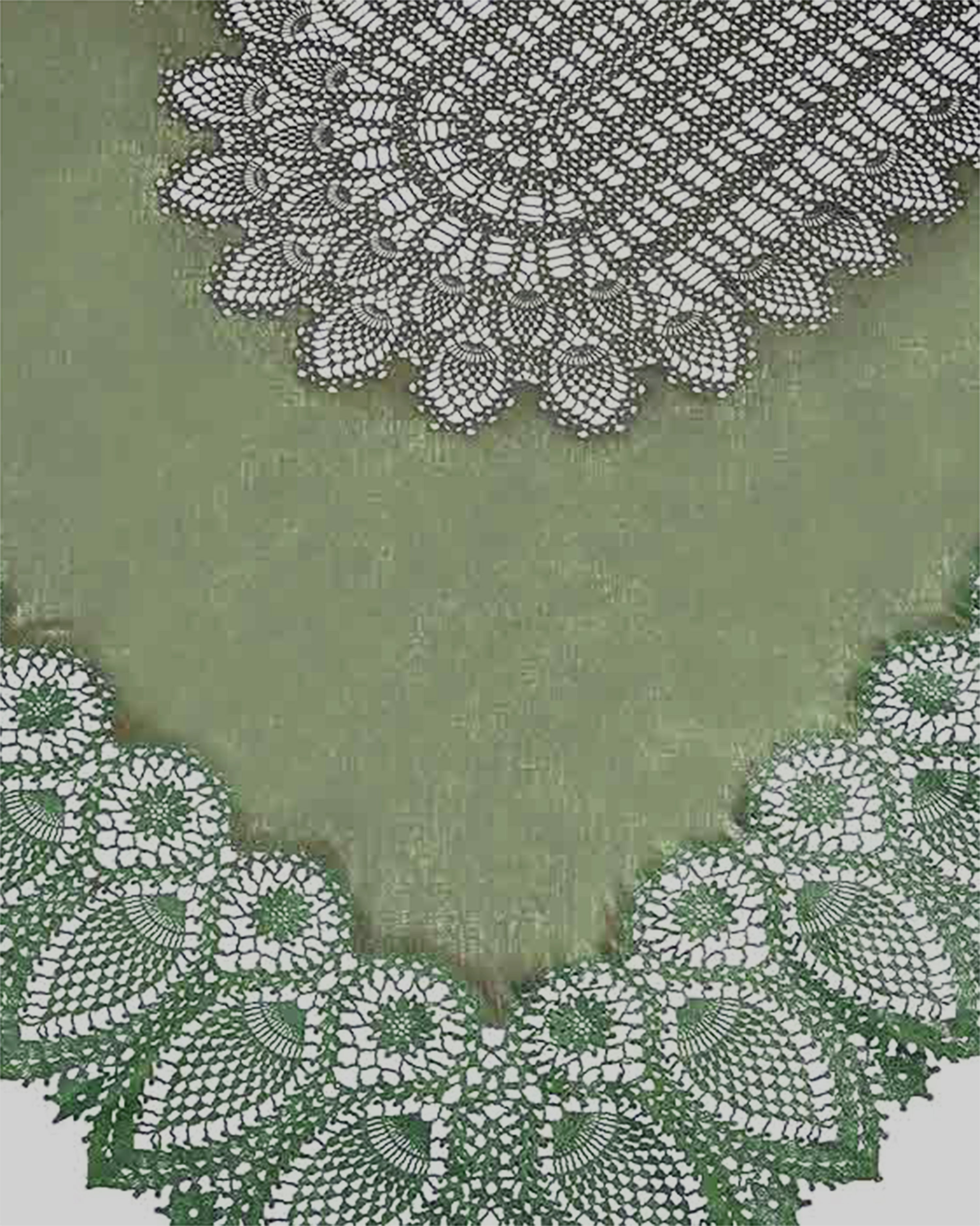 Green Vinyl Lace Tablecloth