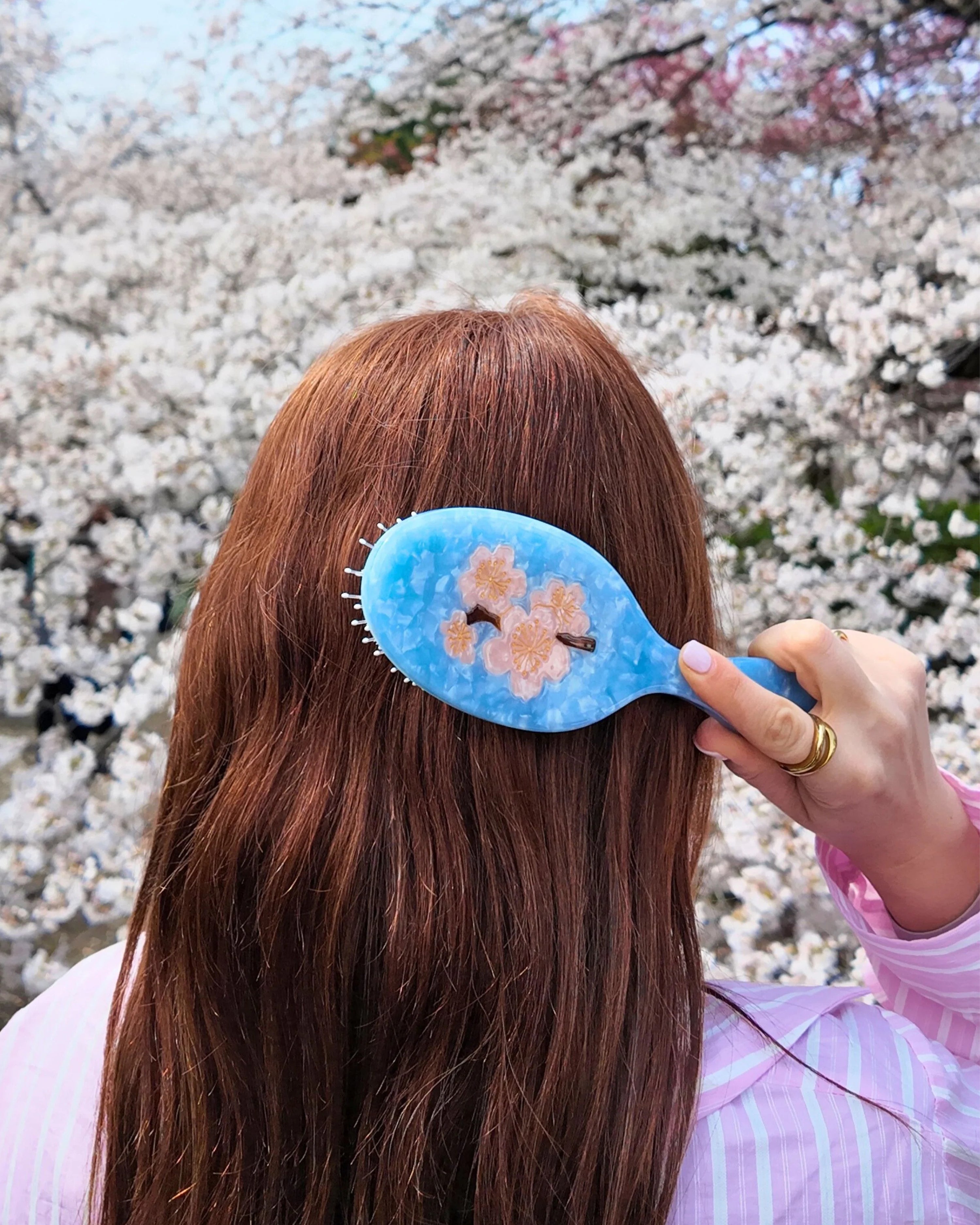 Hand-painted Cherry Blossom Amazing Hair Day Brush Eco-Friendly