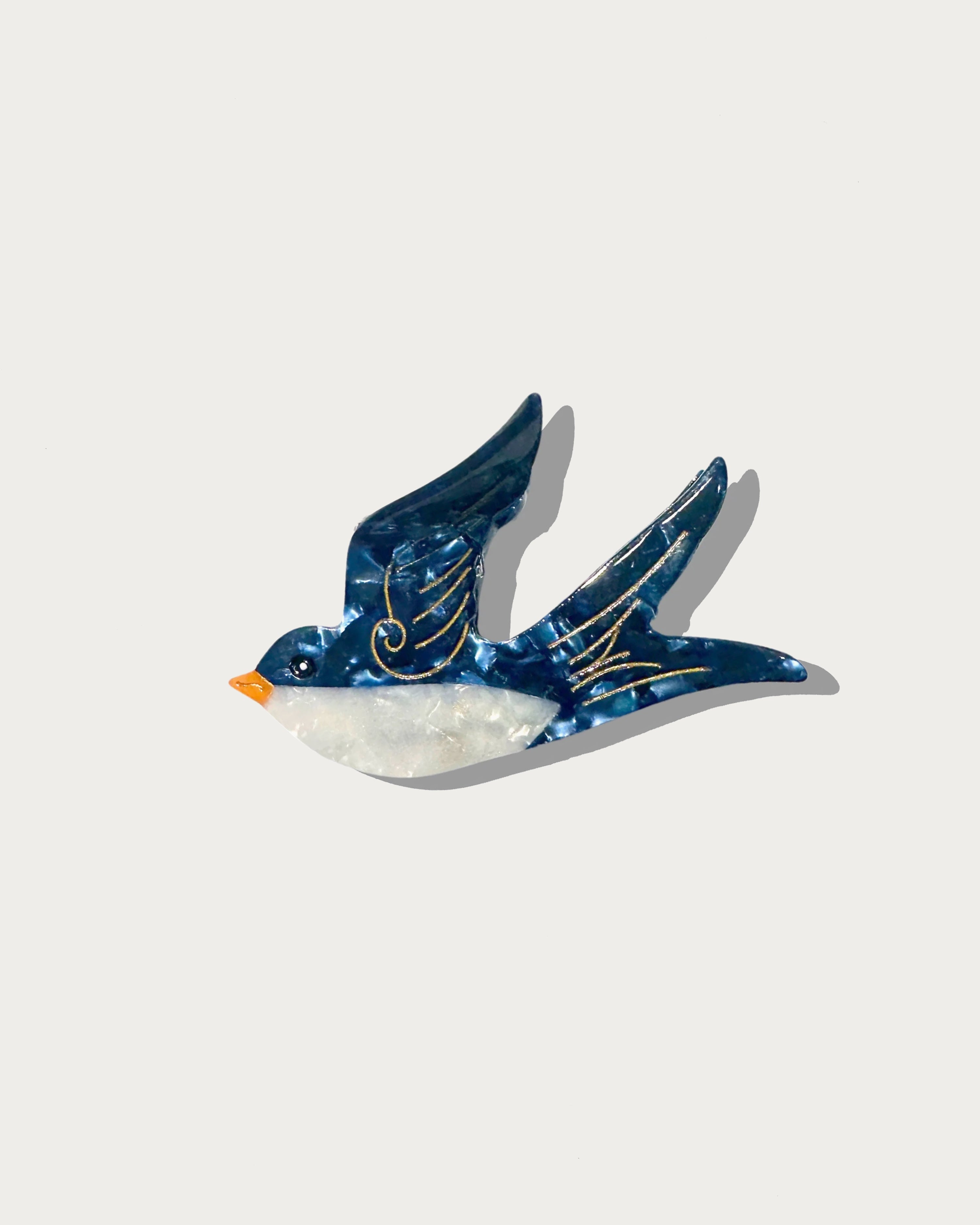 Hand-painted Swallow Bird Claw Hair Clip Eco-Friendly