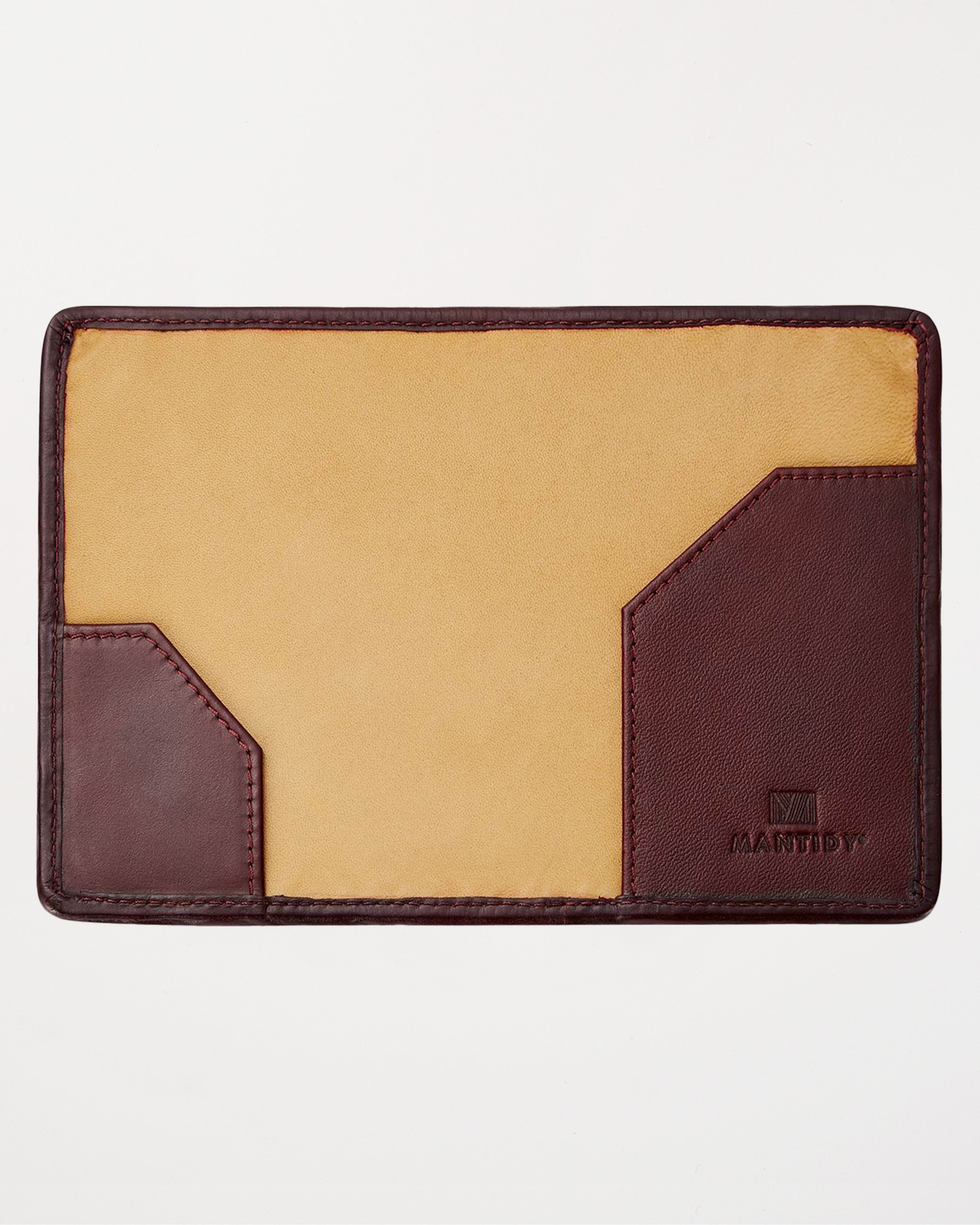 Handwoven Passport Holder, Bordeaux Red: Herringbone Cover