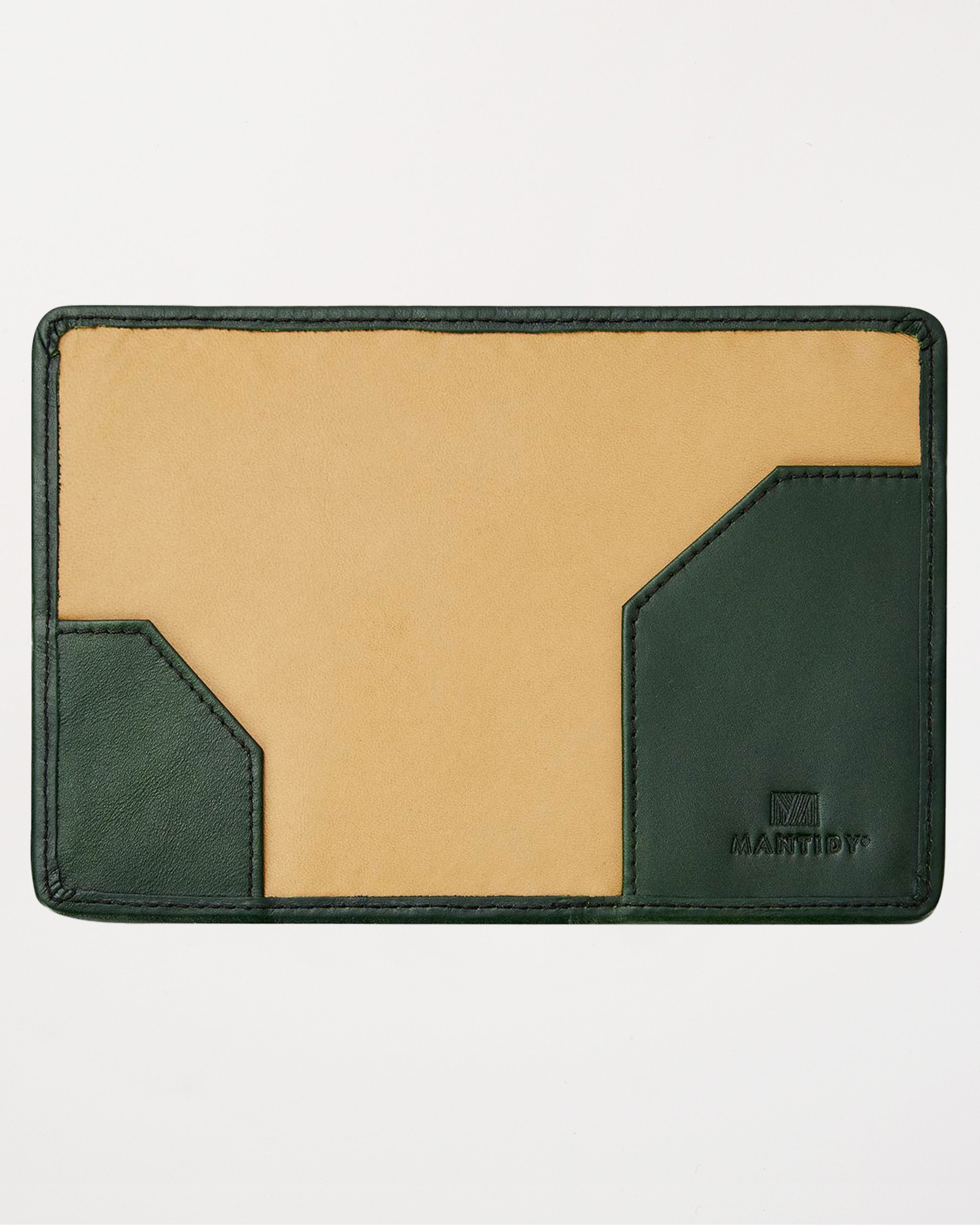 Handwoven Passport Holder, Racing Green: Herringbone Cover